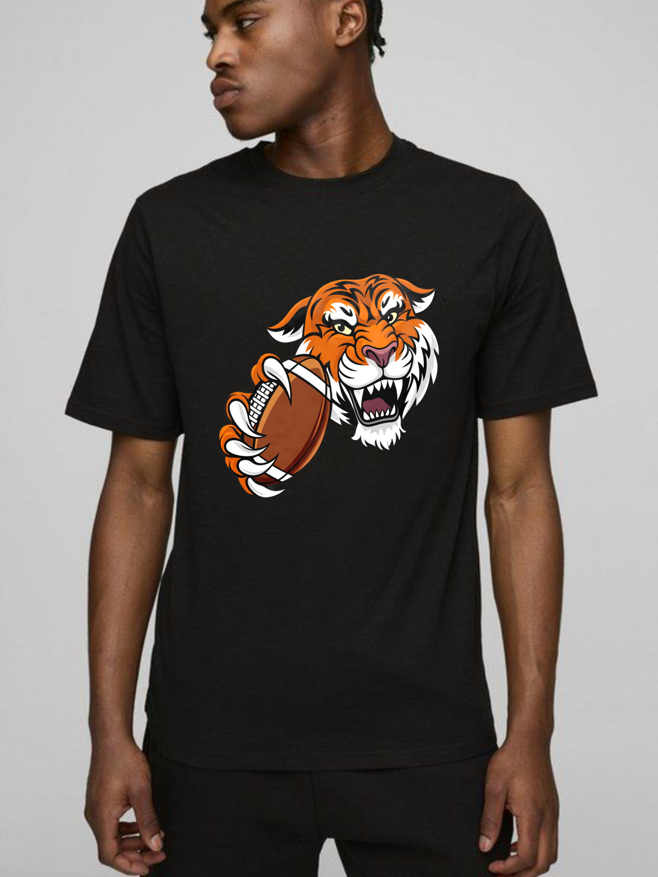 Dorawear™ Tiger Holding Football With Claws T Shirt
