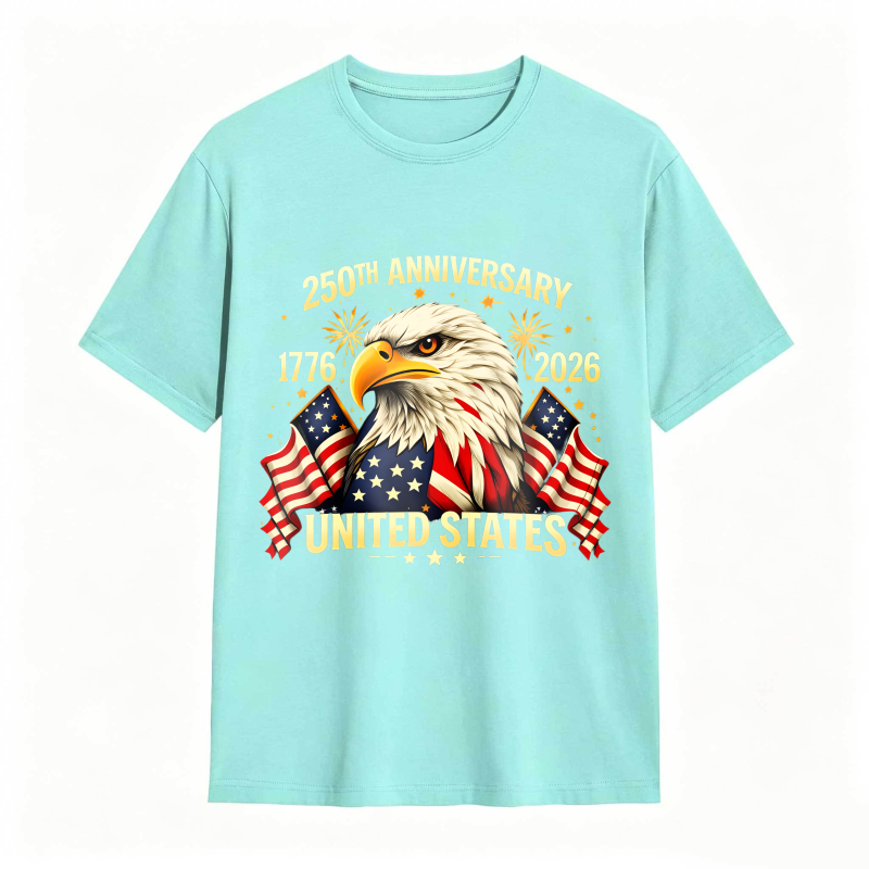 Dorawear™ American Eagle With Flags And 250th Anniversary Text United States 1776 2026 Unisex Classic T-shirt