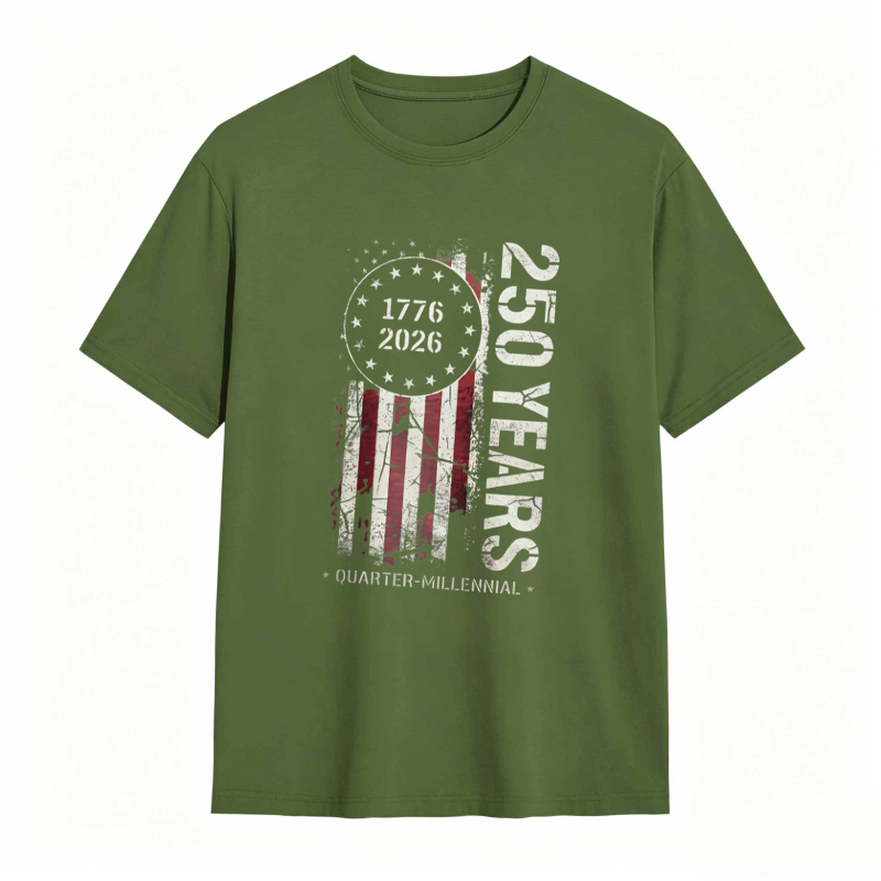 American Flag 1776 2026 250 Years Quarter Millennium T-shirt
