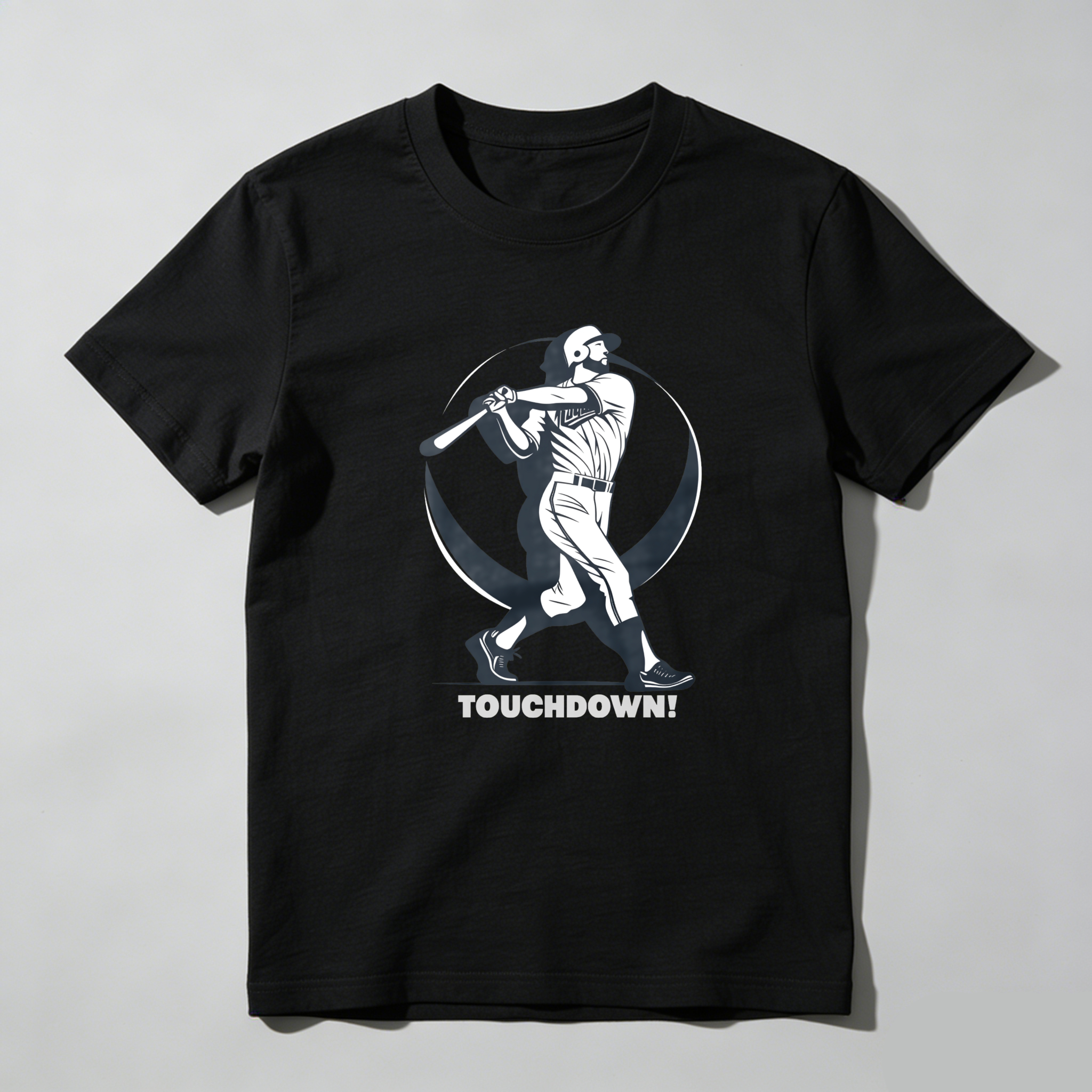 Dorawear™ Baseball Player Swinging Bat Touchdown  T Shirt