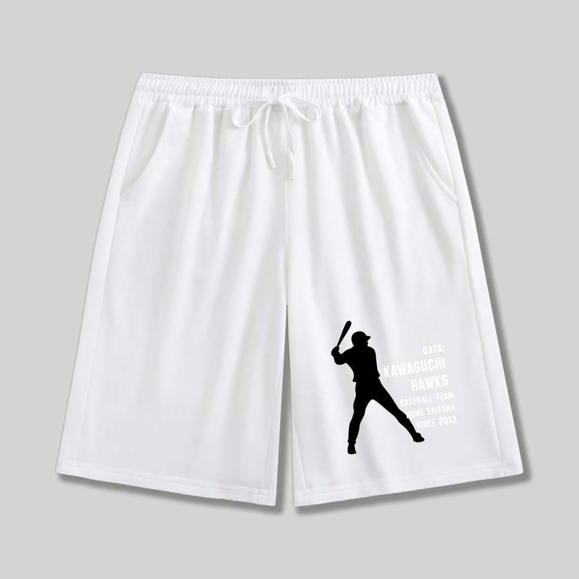 Dorawear™ Baseball Player Silhouette With Team Name And Details Shorts-Dorawear