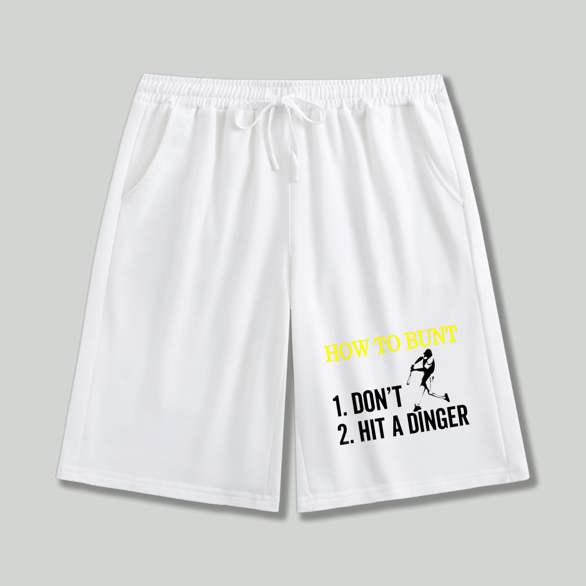 Dorawear™ How To Bunt Baseball Humor Shorts-Dorawear