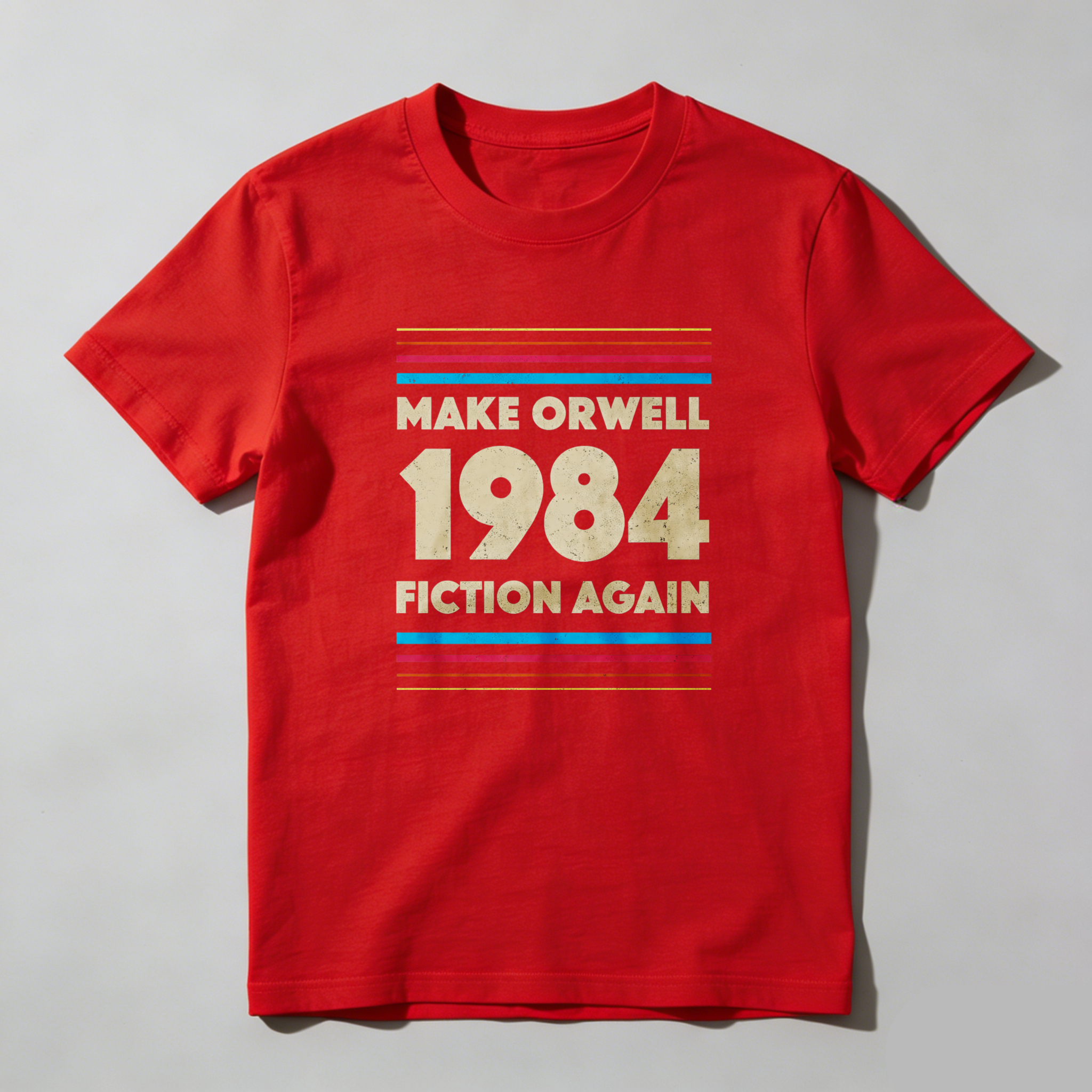 Dorawear™ Make Orwell 1984 Fiction Again Pure Cotton Short Sleeve T Shirt-Dorawear