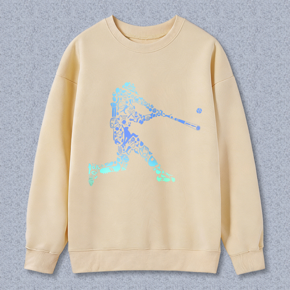 Dorawear™ Baseball Player With Gear Pattern Unisex Classic Sweatshirt