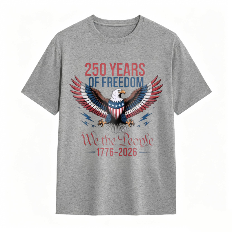 250 Years Of Freedom We The People 1776 2026 Eagle American Flag T-shirt