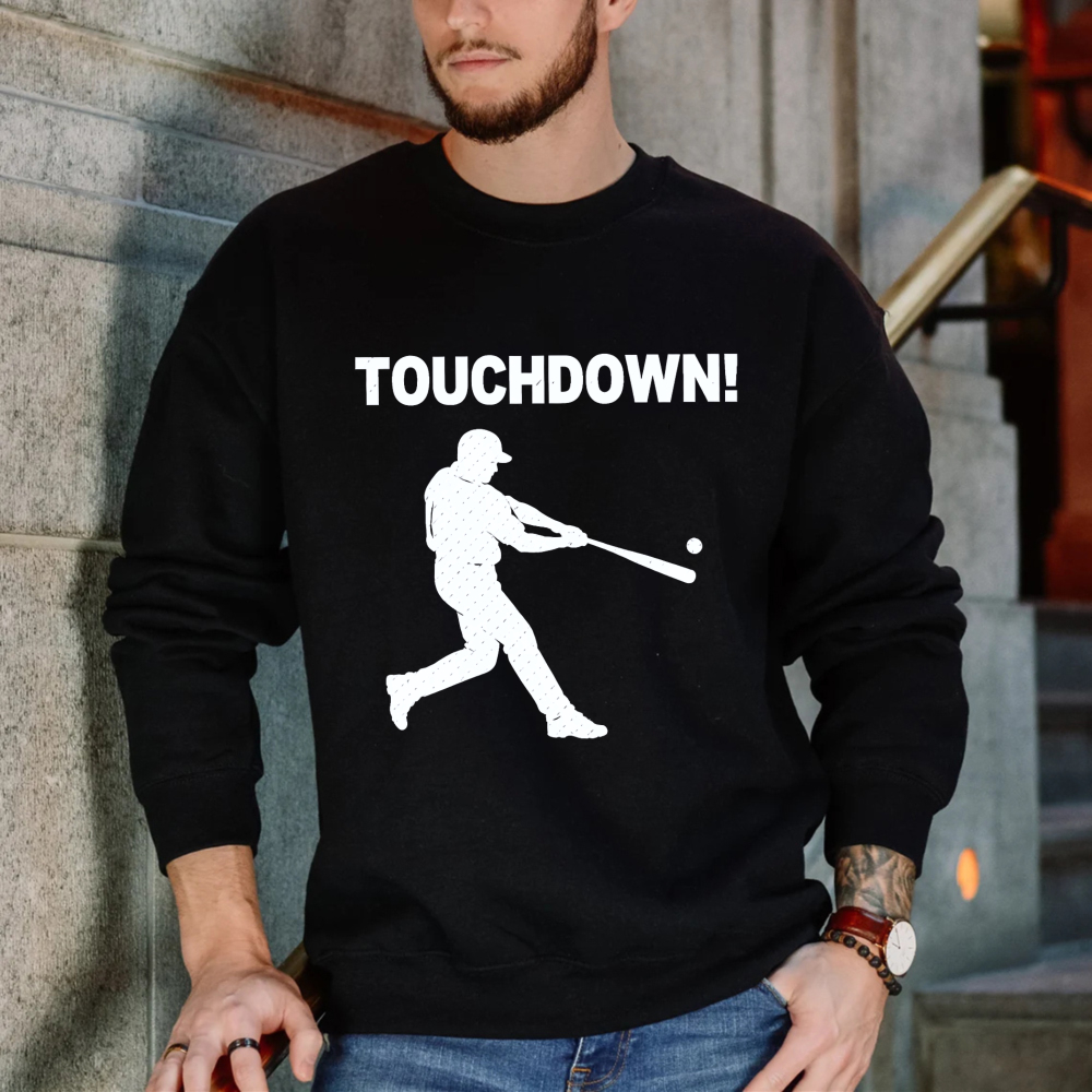 Dorawear™ Baseball Player Hitting Ball Touchdown Unisex Classic Sweatshirt