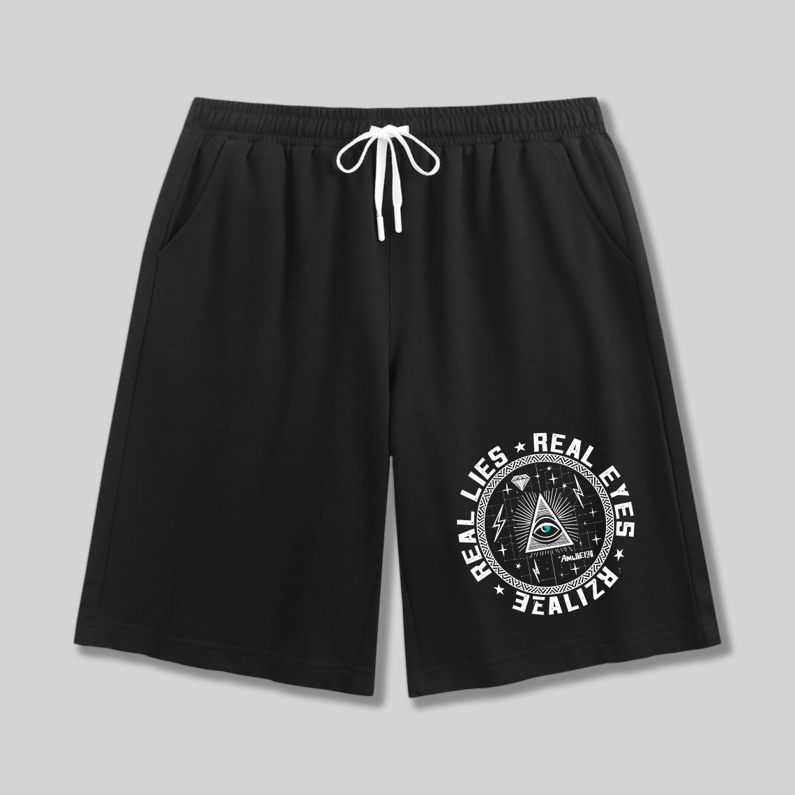 Dorawear™ All Seeing Eye Symbol Real Lies Real Eyes Realize Shorts-Dorawear