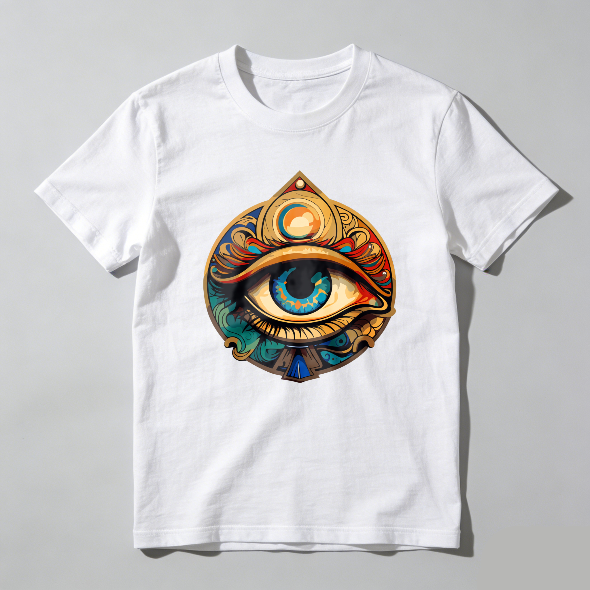 Dorawear™ Eye Symbol With Ornate Design And Colorful Details T Shirt