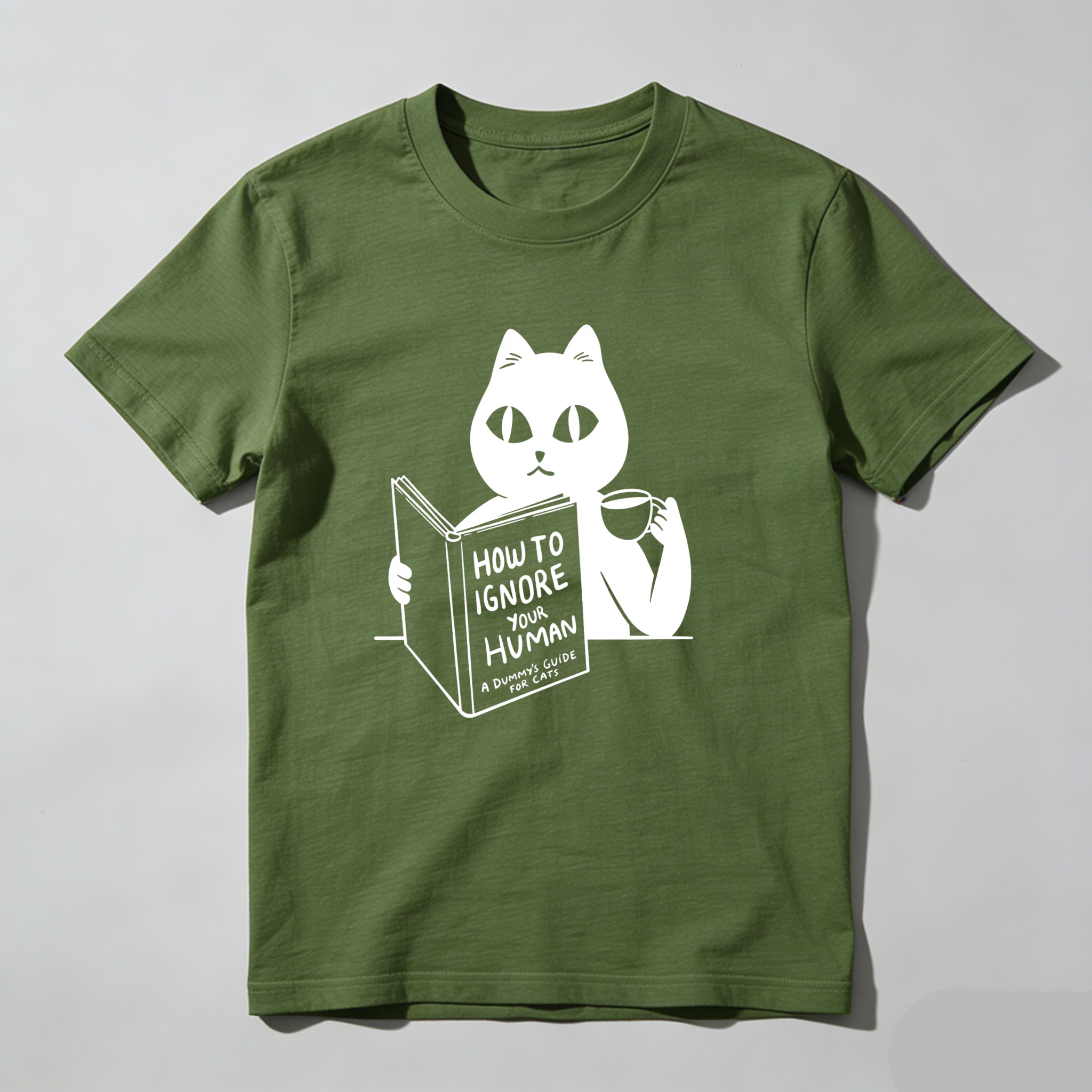 Dorawear Cat Reading Book How To Ignore Your Human T Shirt