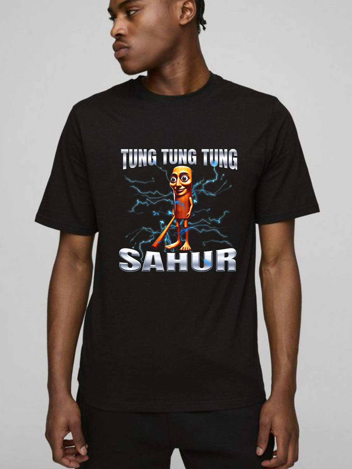 Dorawear™ Unisex Cotton Graphic T Shirt Featuring Tung Tung Tung Sahur Design Comfortable Trendy Casual Tee