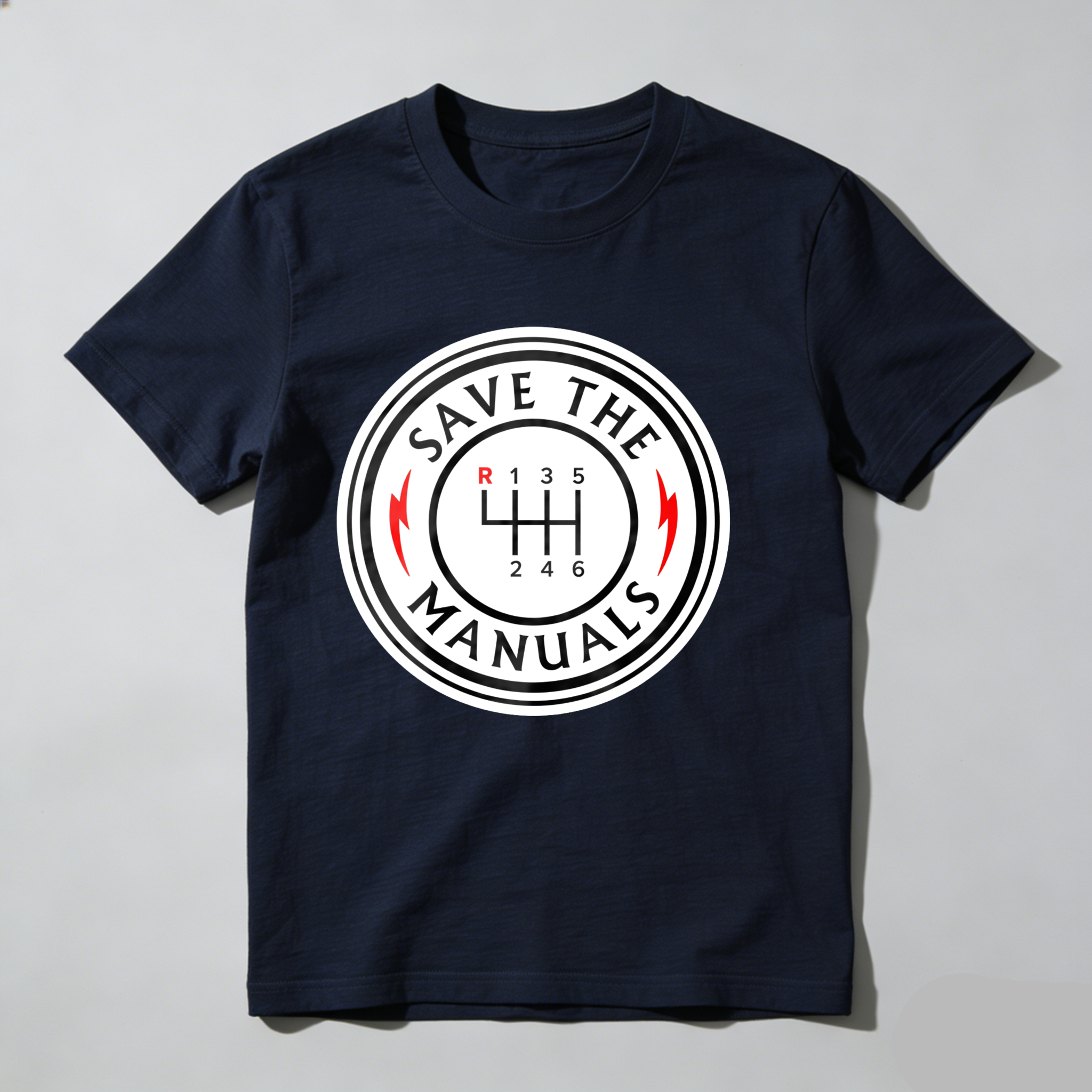 Dorawear™ Save The Manuals Gear Shift Design T Shirt