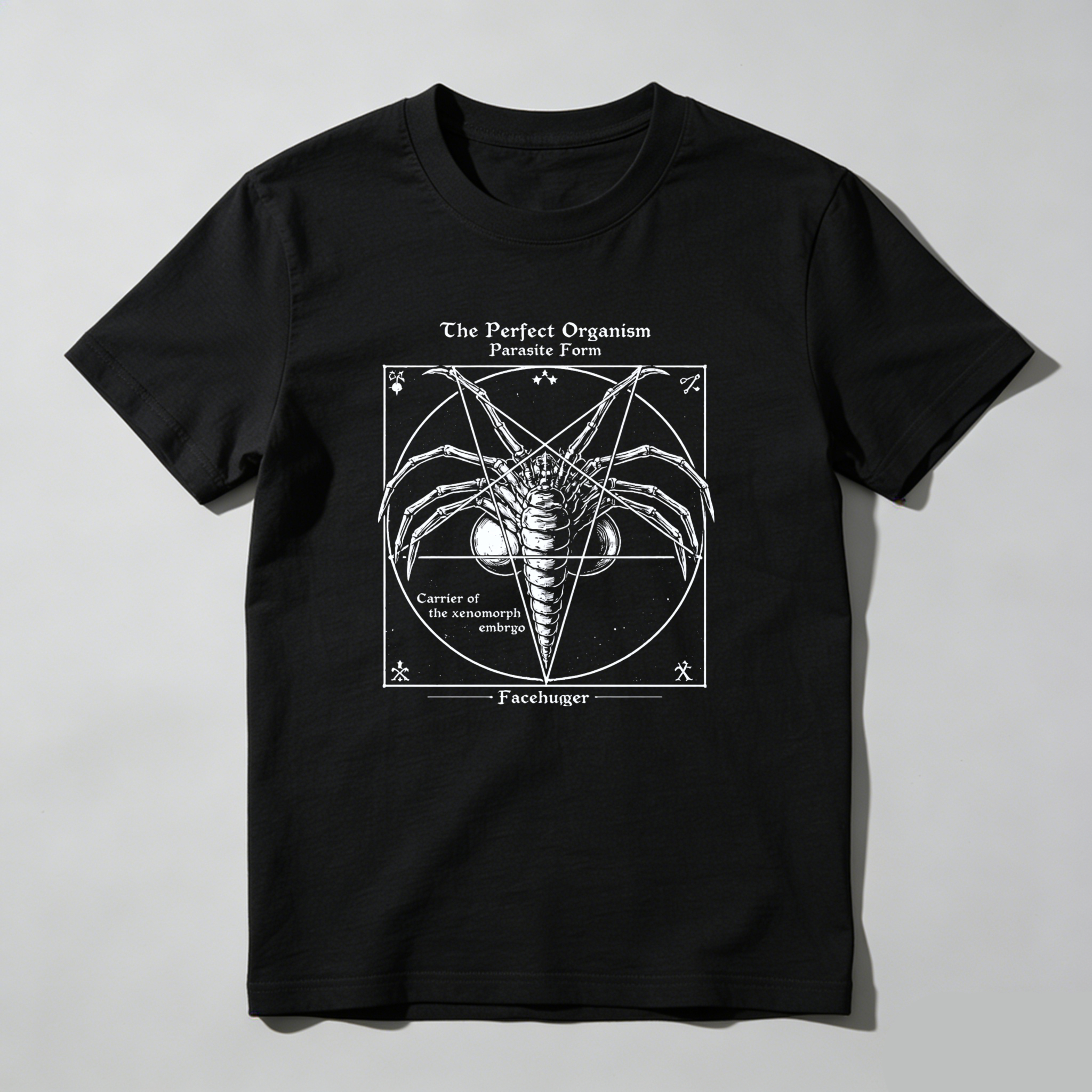 Dorawear™ The Perfect Organism Parasite Form Facehuger Pure Cotton Short Sleeve T Shirt-Dorawear