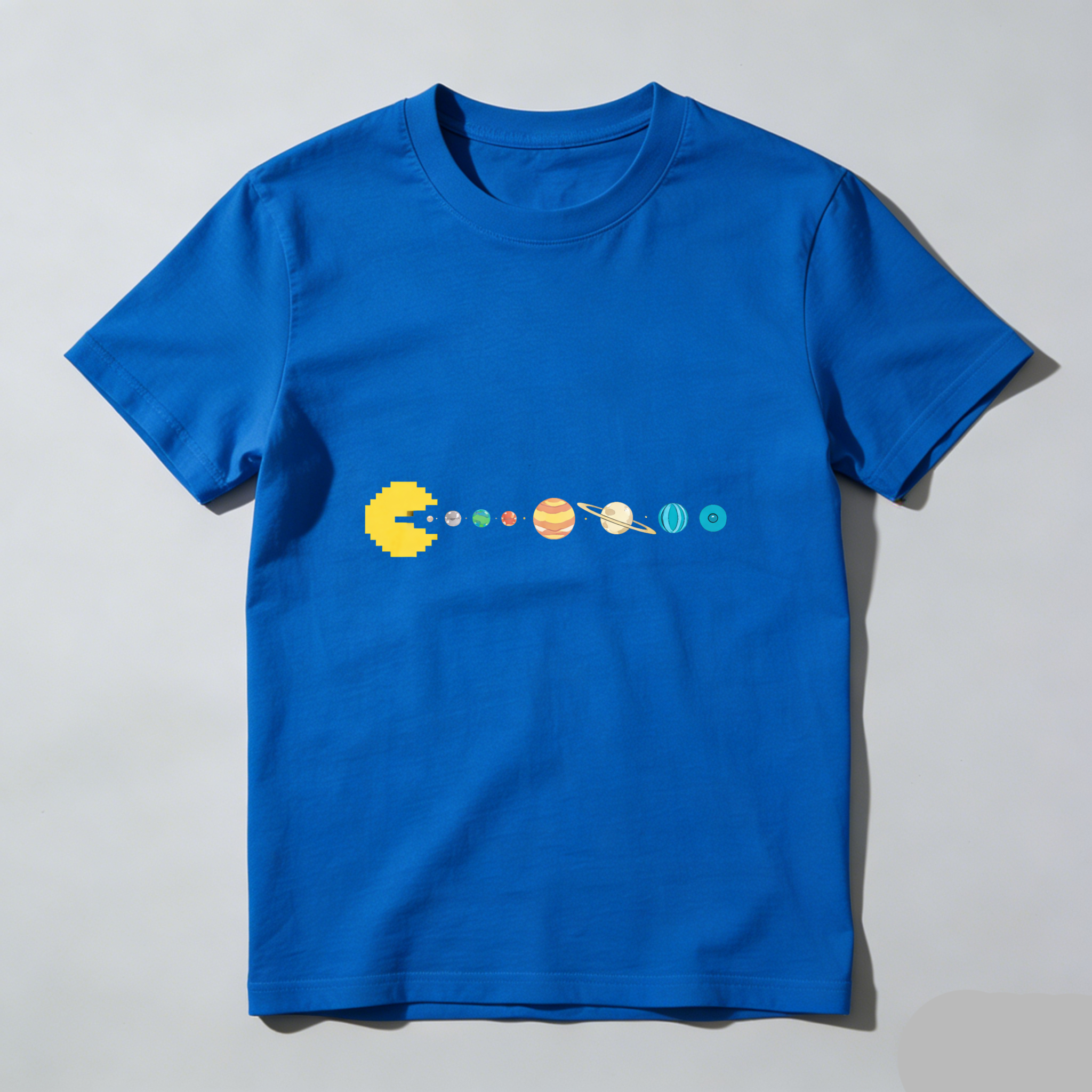 Dorawear™ Pacman Solar System Pure Cotton Short Sleeve T Shirt-Dorawear
