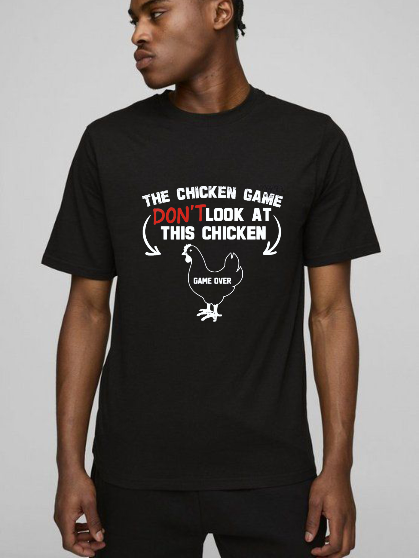 Dorawear™ The Chicken Game Don't Look At This Chickens Pure Cotton Short Sleeve T Shirt-Dorawear