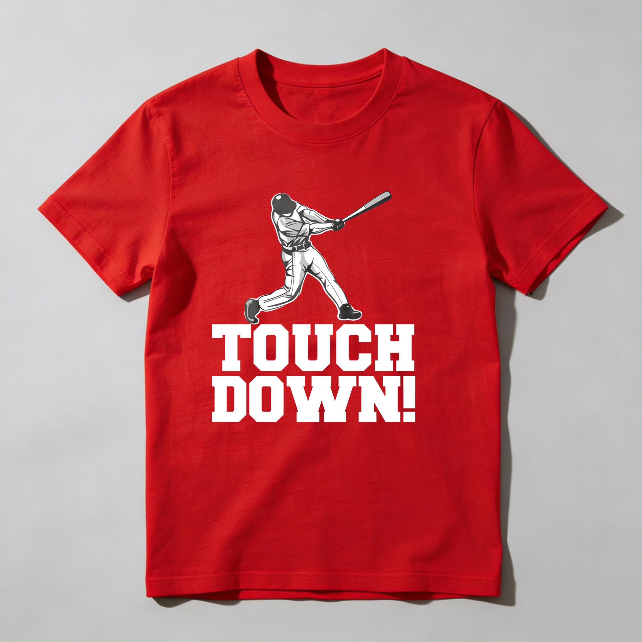 Dorawear™ Touch Down Baseball Player Swinging Bat  T Shirt