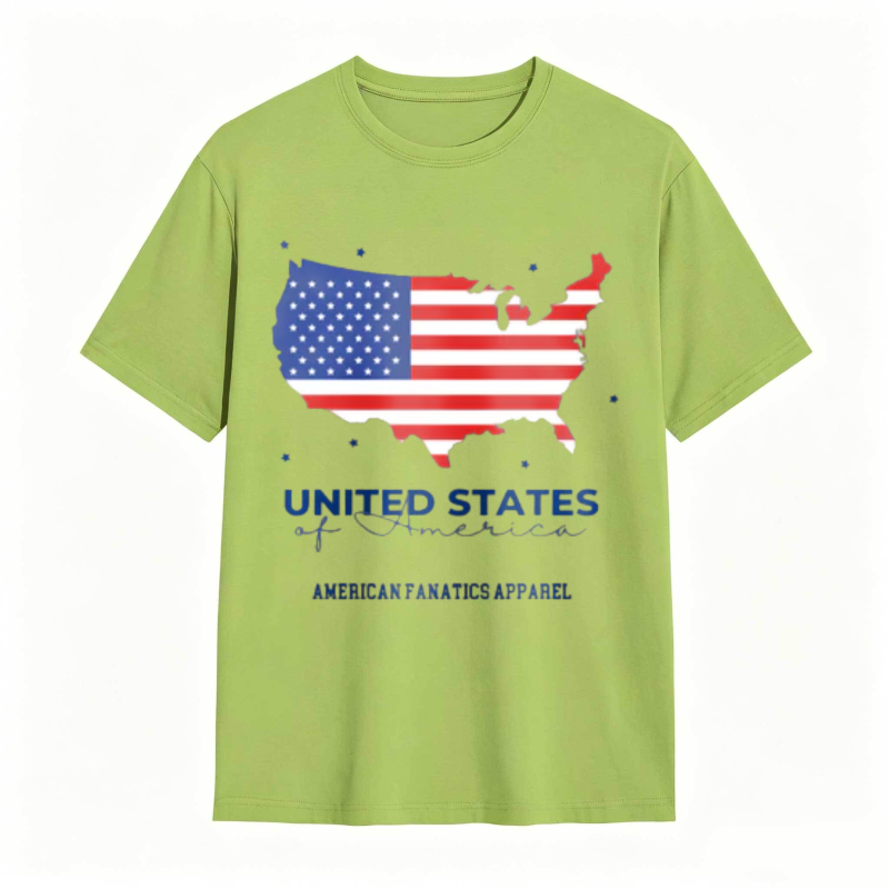 United States Map With American Flag Design T-shirt