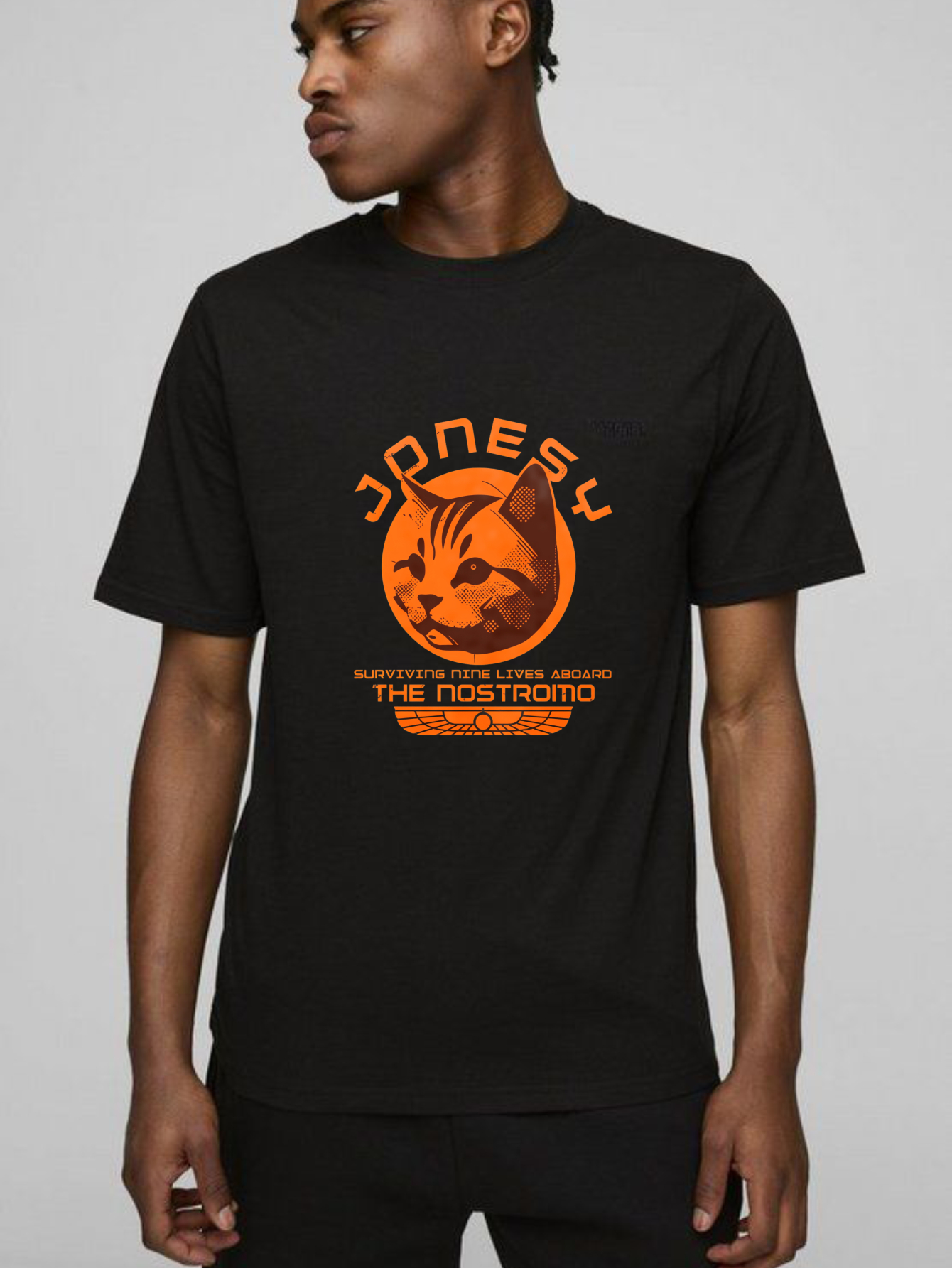 Dorawear™ Jonesy Cat Surviving Nine Lives Aboard The Nostromo T Shirt