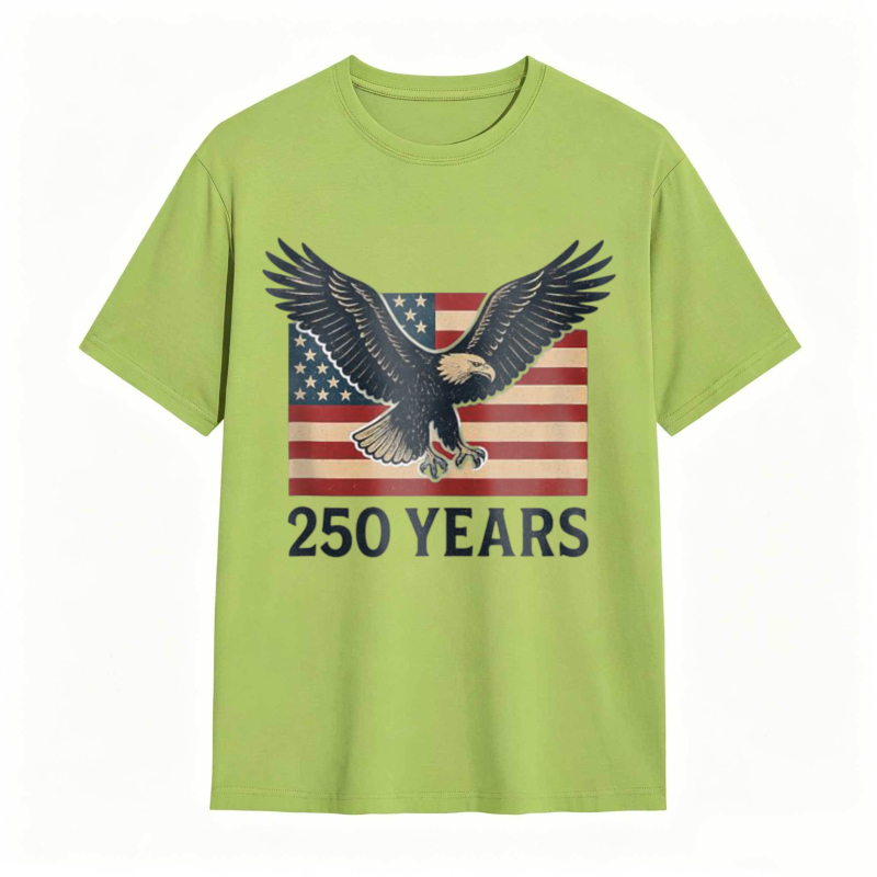 American Eagle With Flag And 250 Years Text T-shirt