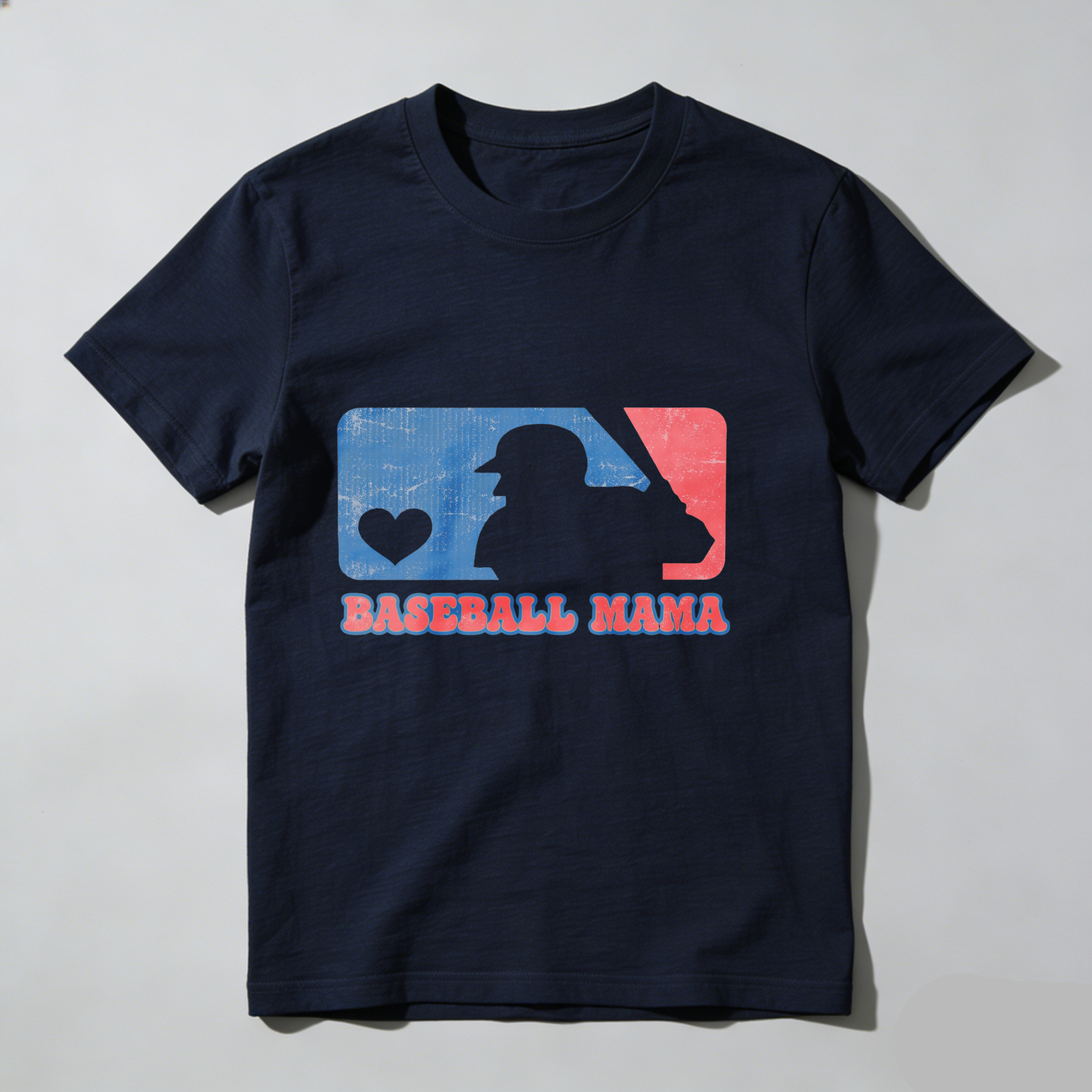 Dorawear™Baseball Mama Logo With Heart T Shirt