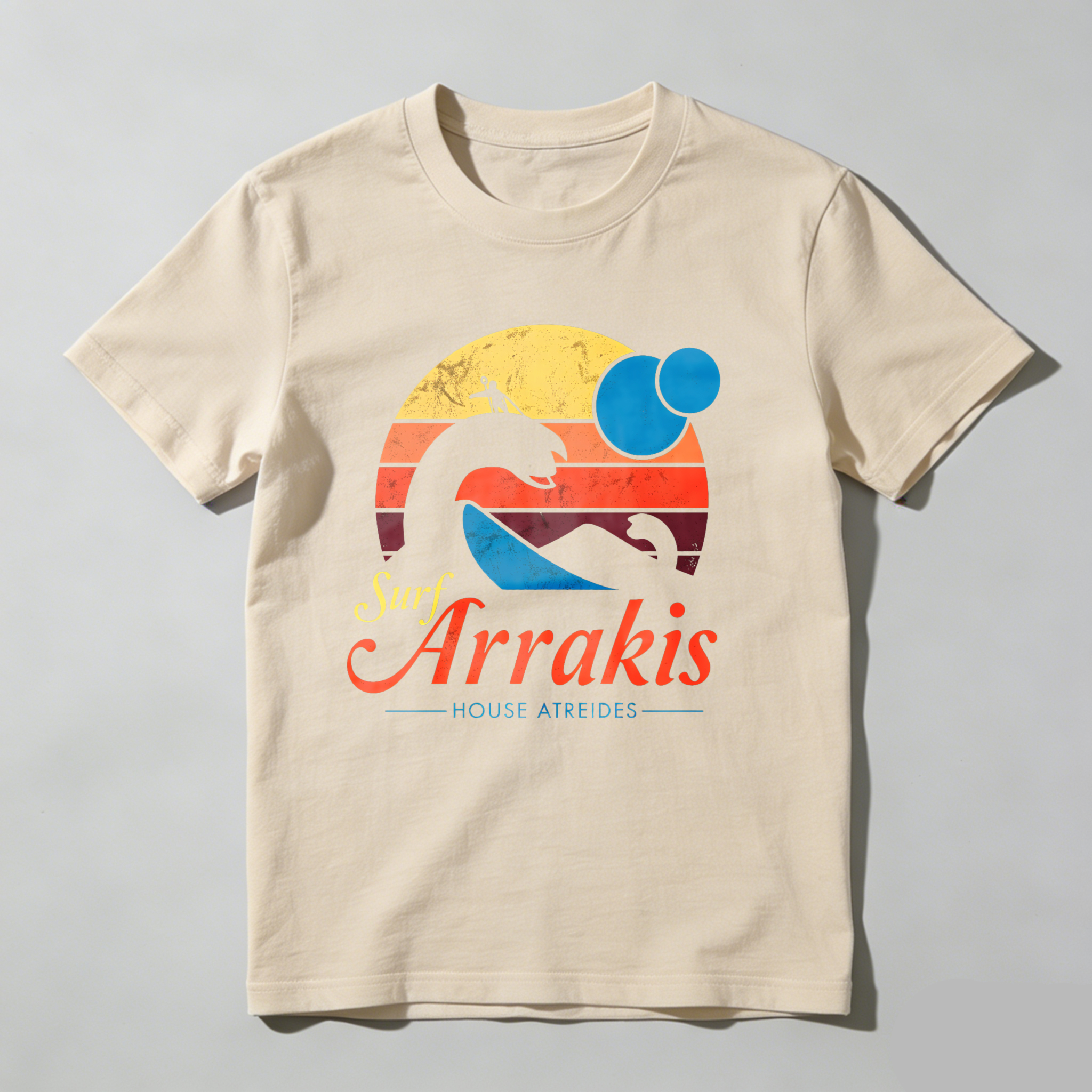 Dorawear™ Surf Arrakis House Atreides Sunset Wave Rider T Shirt