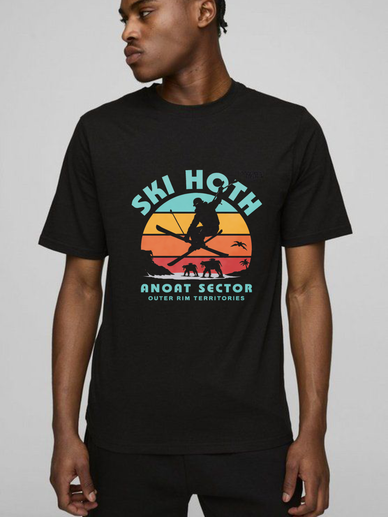 Dorawear™ Ski Hoth Anoat Sector Outer Rim Territories Pure Cotton Short Sleeve T Shirt-Dorawear