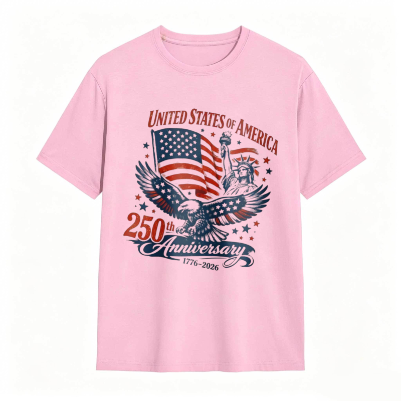 Dorawear™   United States Of America 250th Anniversary Eagle And Flag Design T-shirt