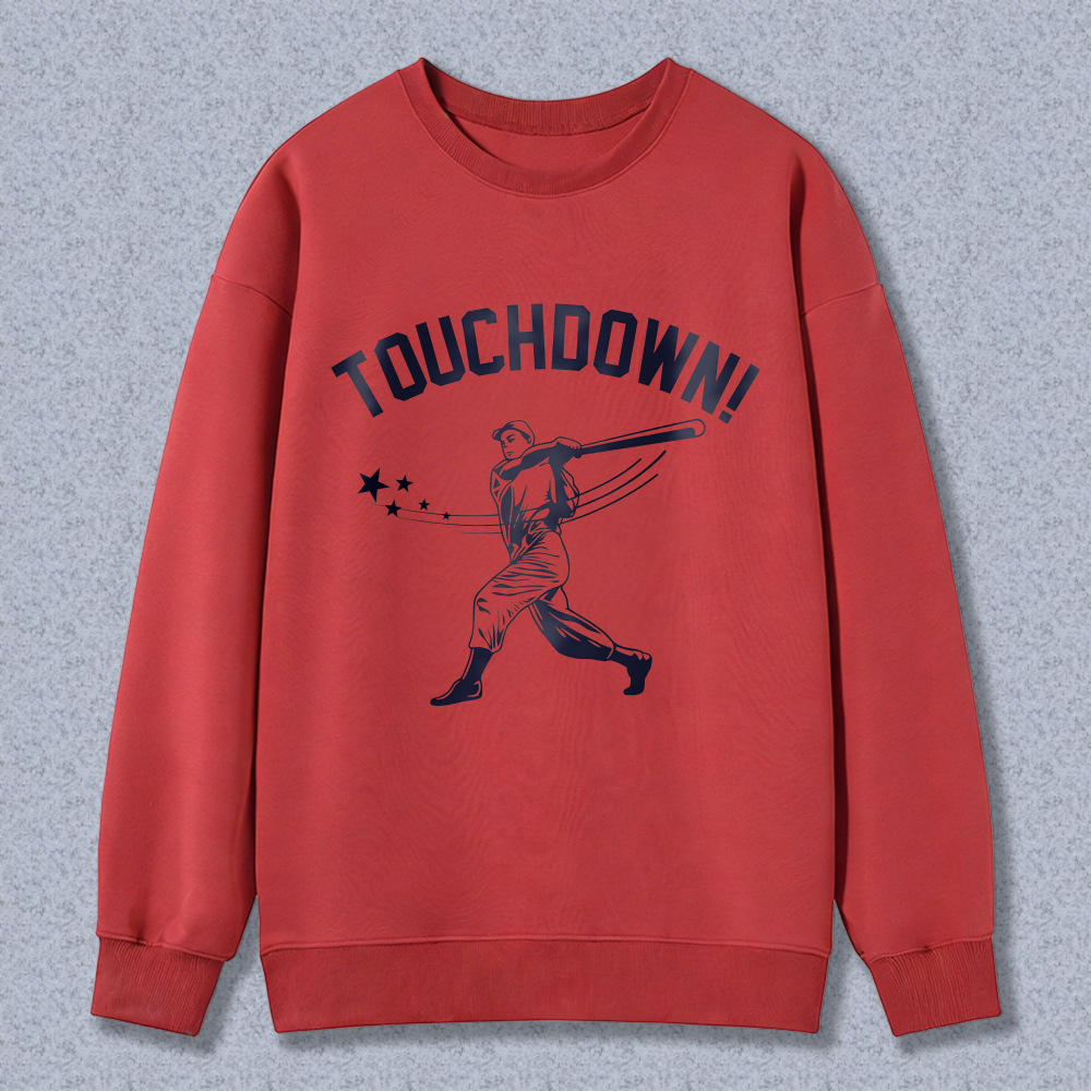 Dorawear™ Touchdown Baseball Player With Bat And Stars Unisex Classic Sweatshirt