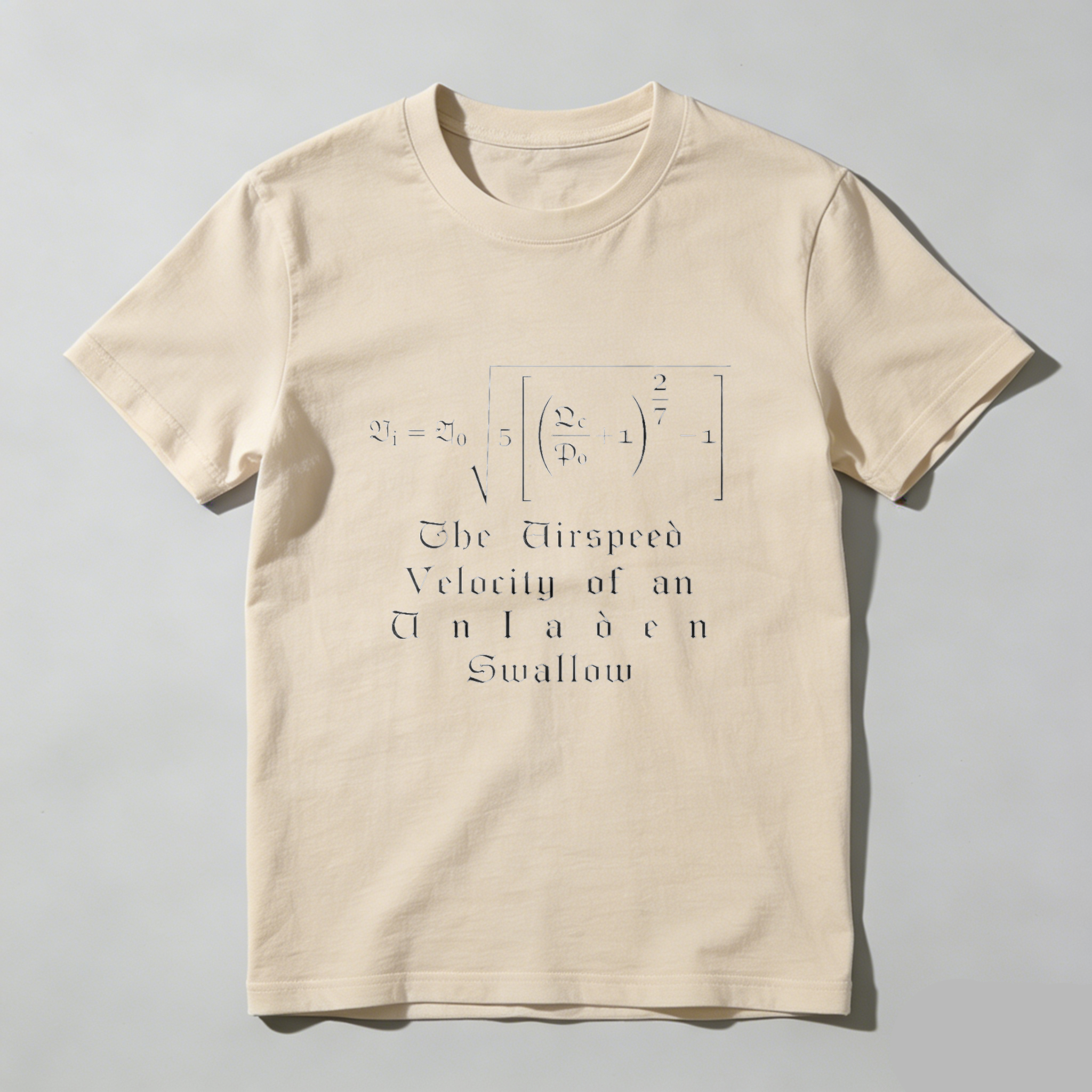 Dorawear™ The Airspeed Velocity Of An Unladen Swallow Pure Cotton Short Sleeve T Shirt-Dorawear