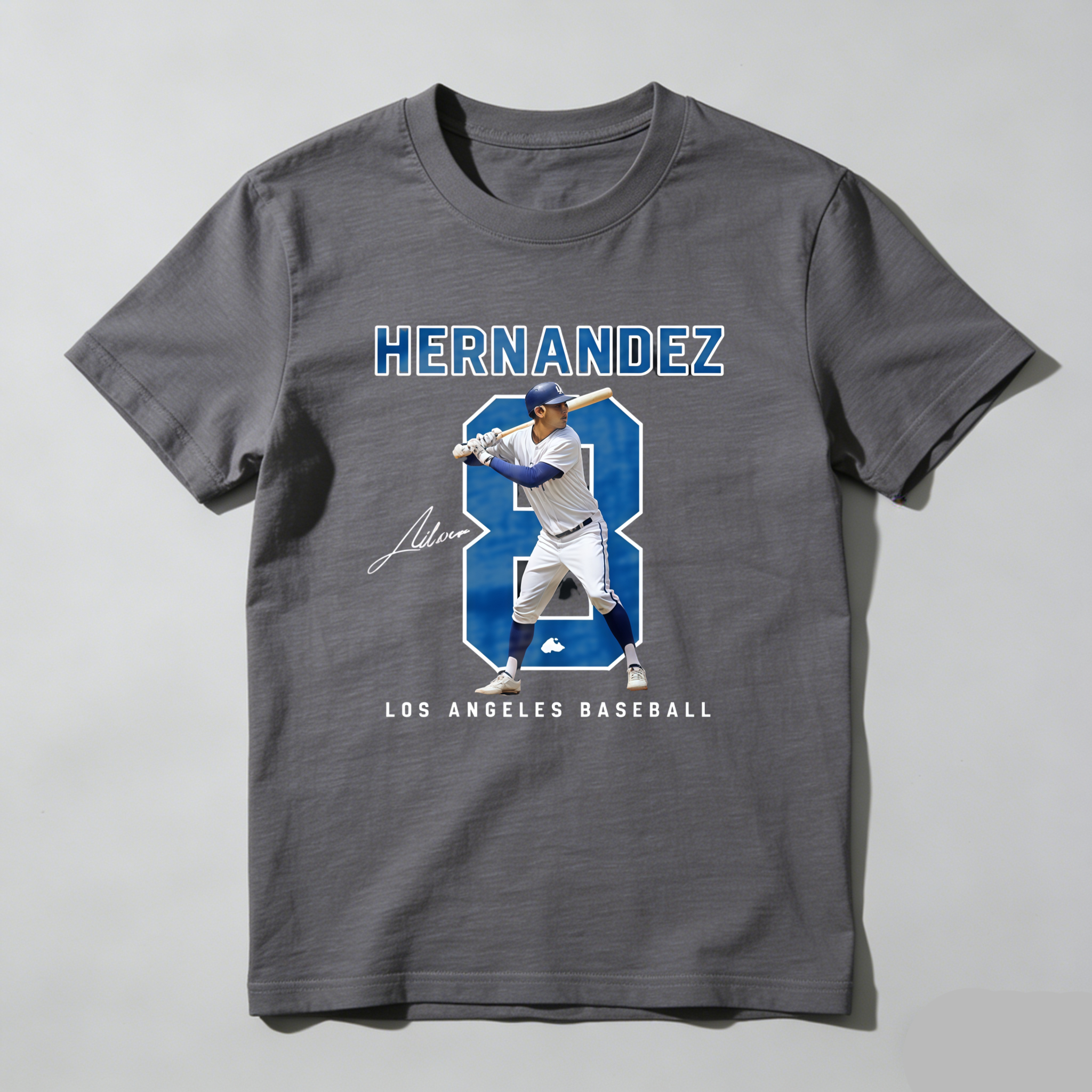 Dorawear™  Hernandez Number Eight Baseball Player Signature Los Angeles T Shirt