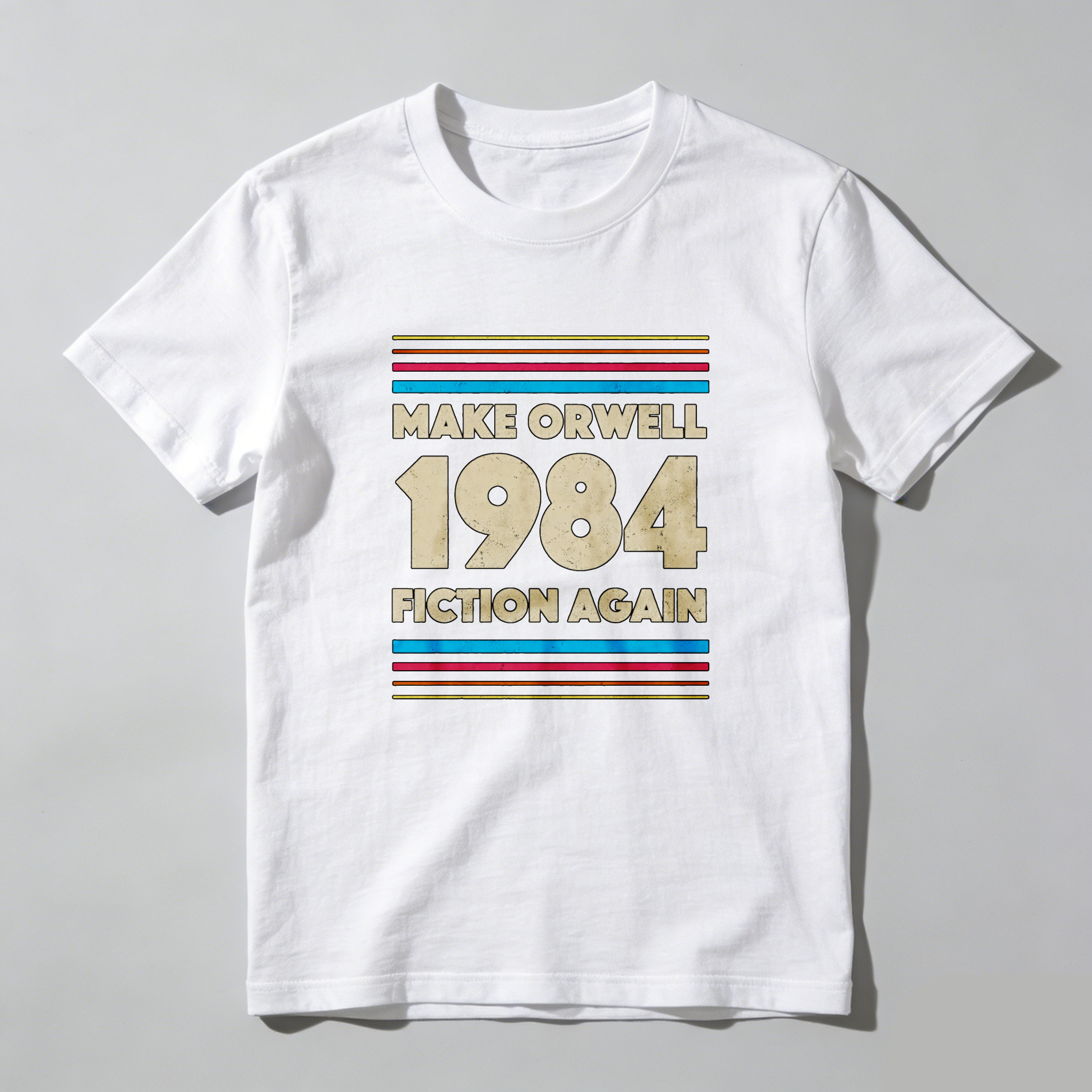 Dorawear™ Make Orwell 1984 Fiction Again Pure Cotton Short Sleeve T Shirt-Dorawear