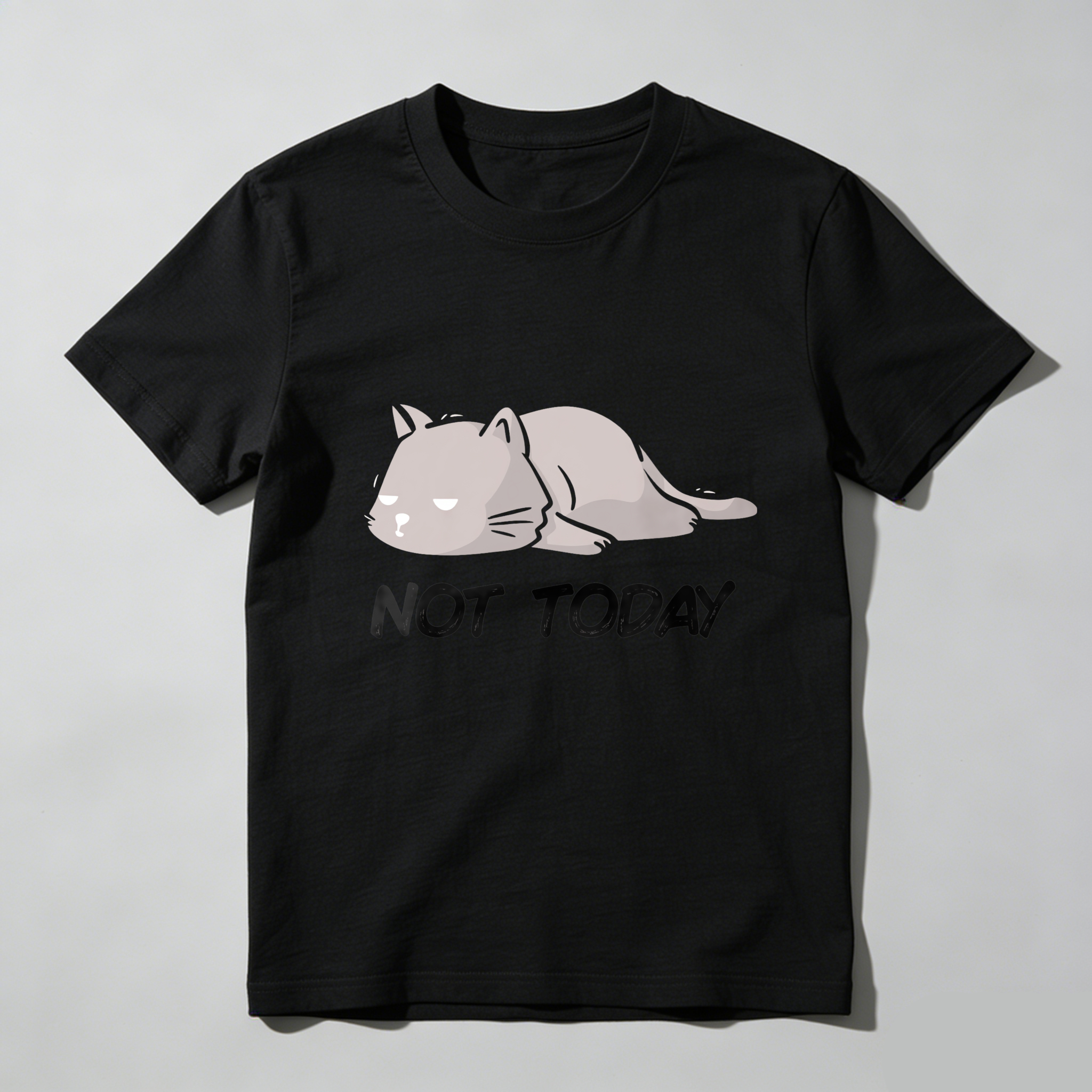 Dorawear Cat Lying Down Not Today T Shirt