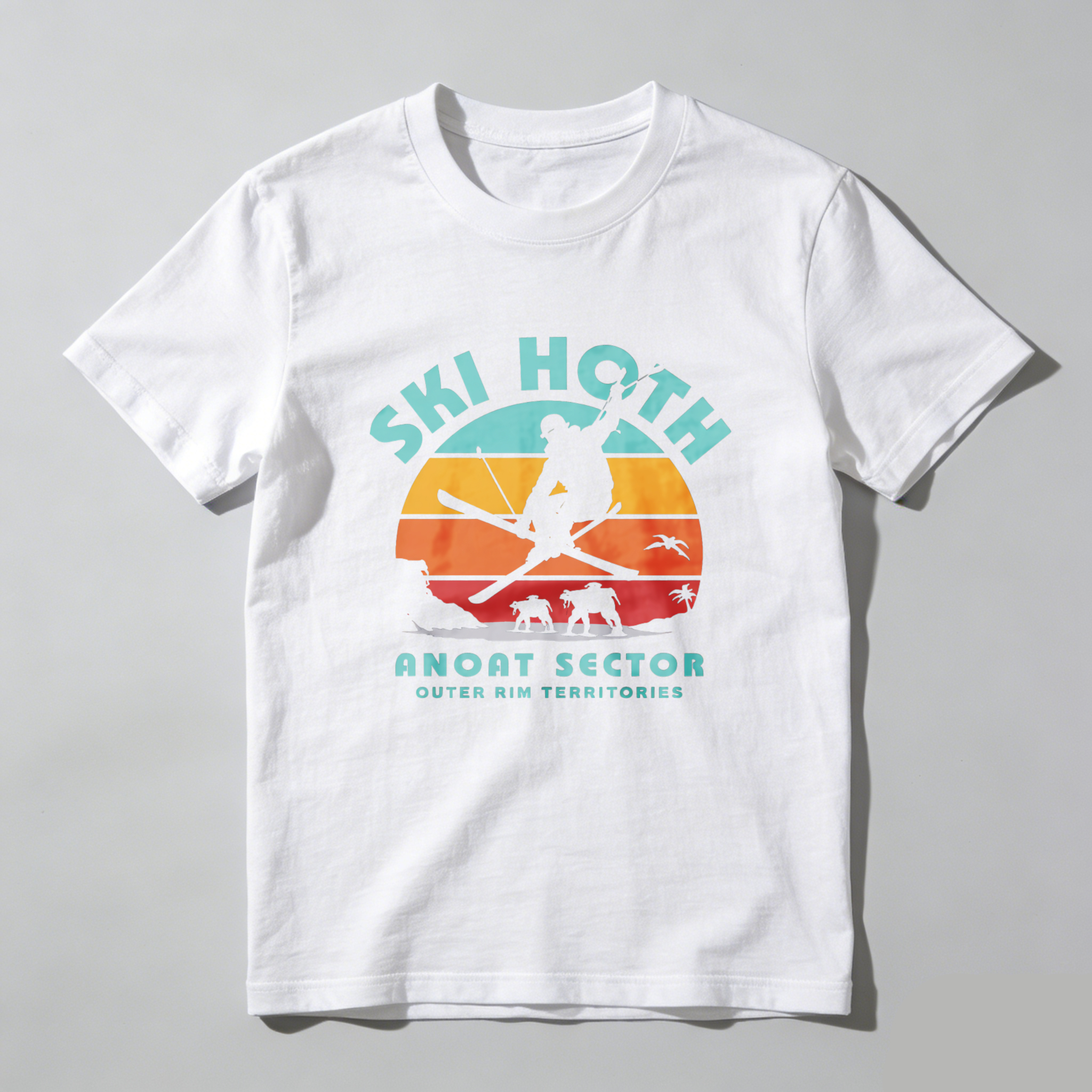 Dorawear™ Ski Hoth Anoat Sector Outer Rim Territories Pure Cotton Short Sleeve T Shirt-Dorawear