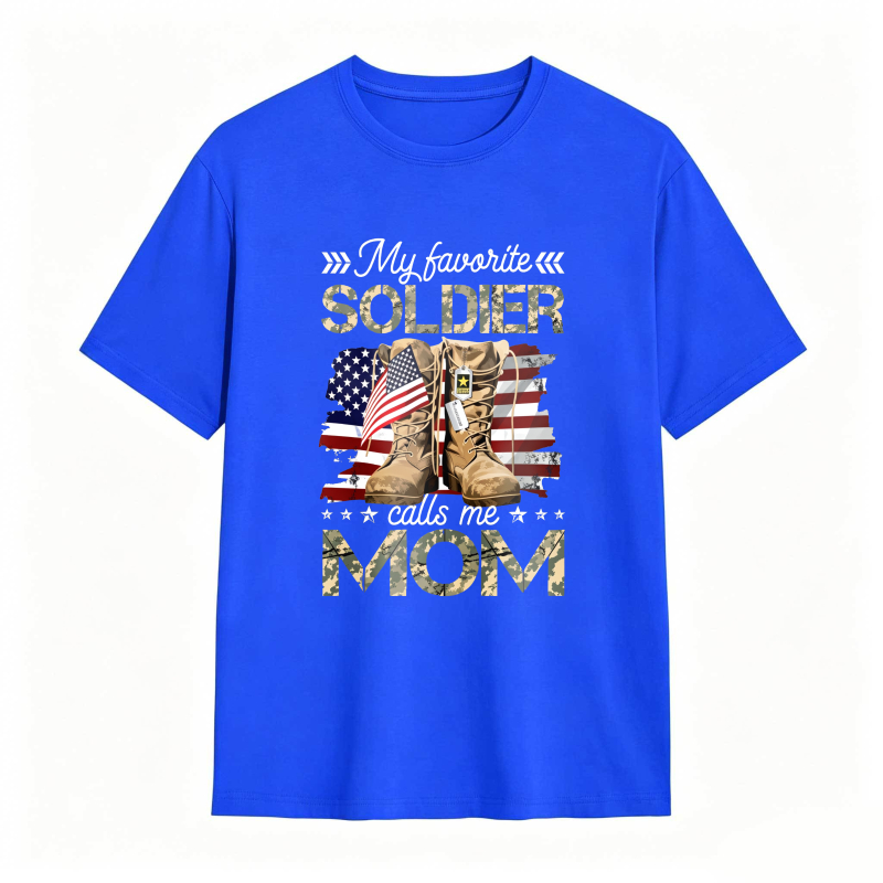 Dorawear™ Soldier Mom American Flag And Military Boots Design Unisex Classic T-shirt
