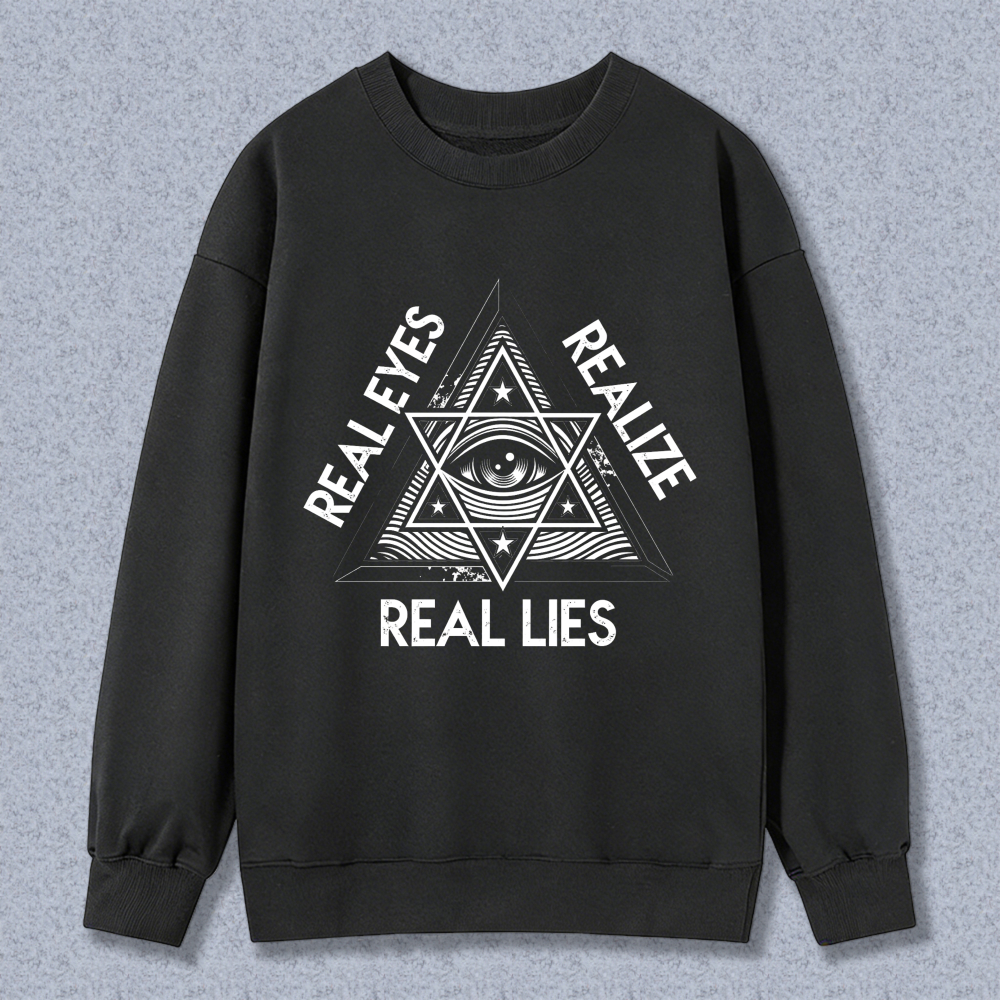 Dorawear™ All Seeing Eye Symbol Real Eyes Realize Real Lies Unisex Classic Sweatshirt(2)
