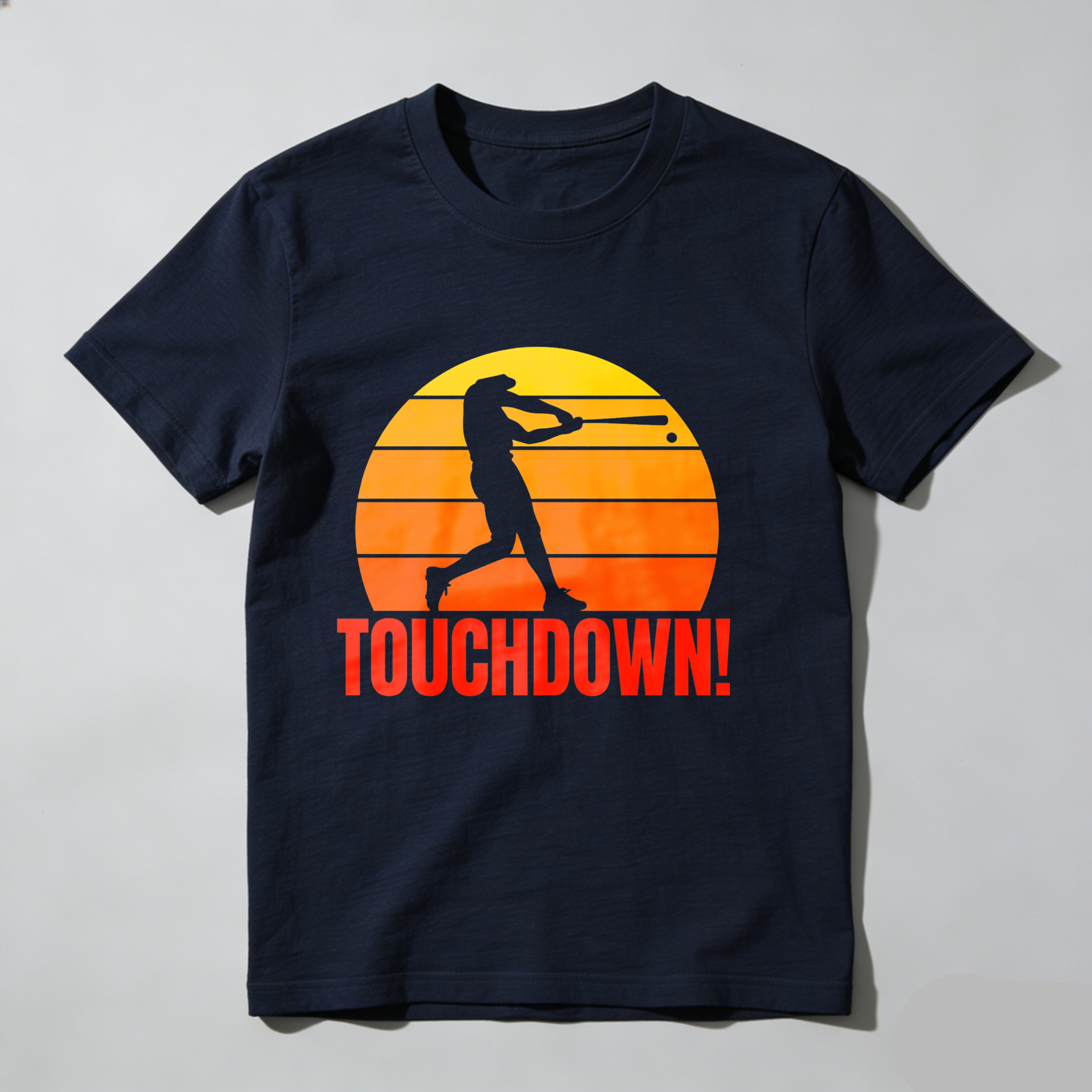 Dorawear™ Sunset Silhouette Baseball Player Touchdown  T Shirt