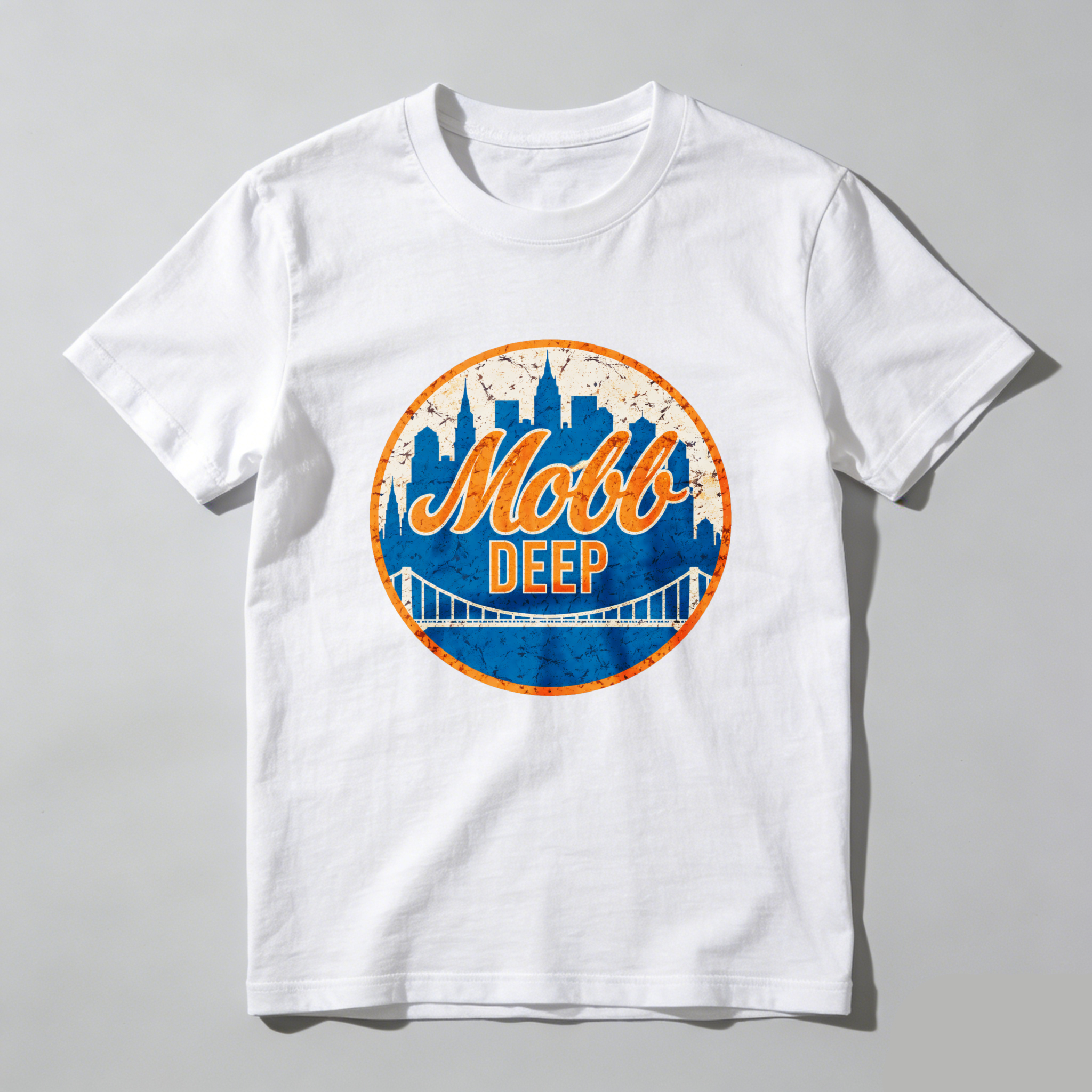 Dorawear™ Mobb Deep City Bridge Logo Pure Cotton Short Sleeve T Shirt-Dorawear