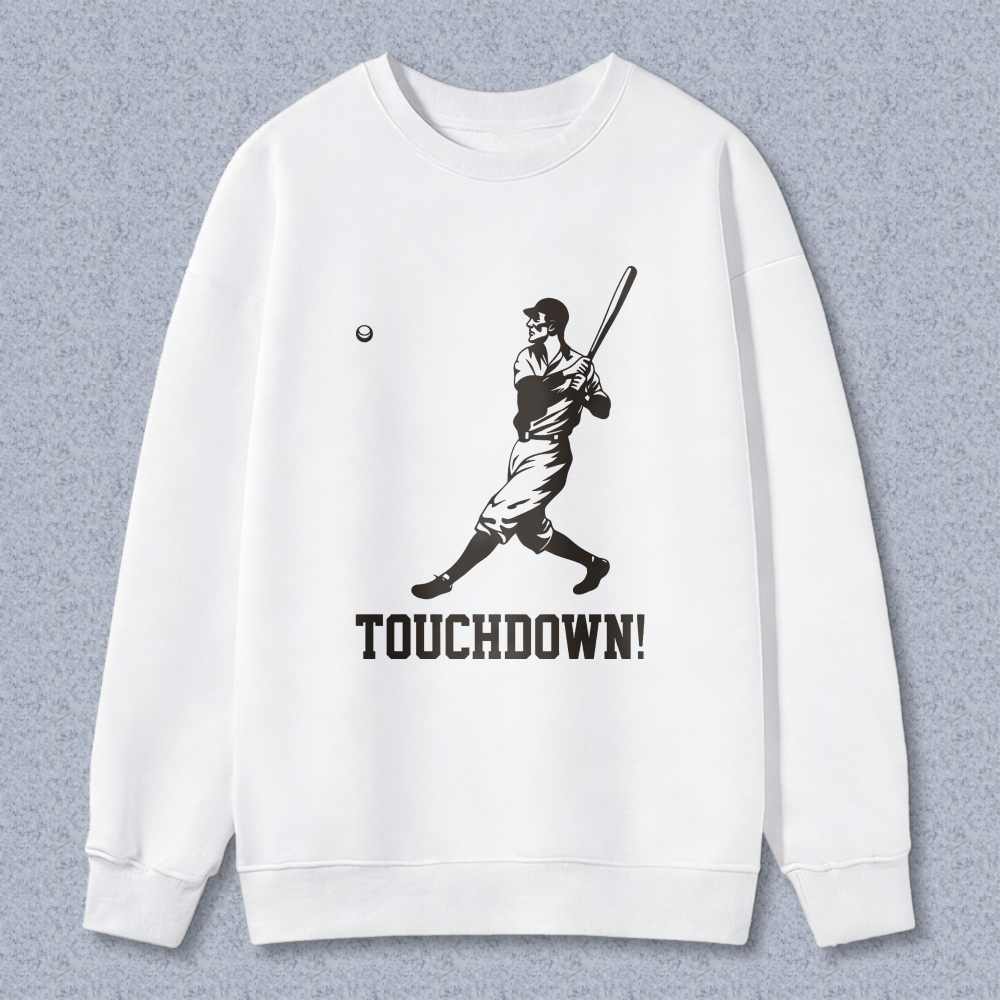 Dorawear™ Baseball Player With Bat And Ball Touchdown Unisex Classic Sweatshirt