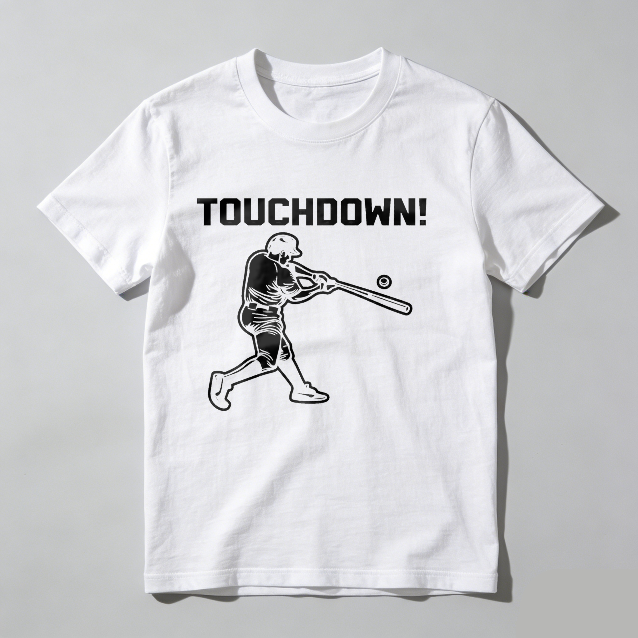 Dorawear™ Touchdown Baseball Player Swinging Bat  T Shirt