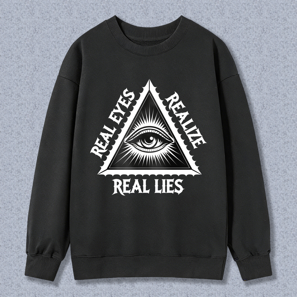 Dorawear™ All Seeing Eye Real Eyes Realize Real Lies Symbol Unisex Classic Sweatshirt(2)