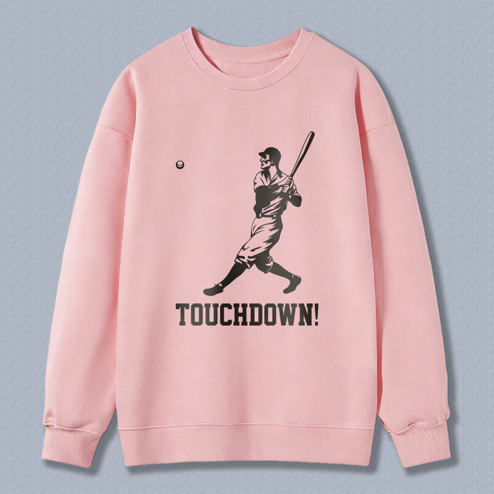Dorawear™ Baseball Player With Bat And Ball Touchdown Unisex Classic Sweatshirt