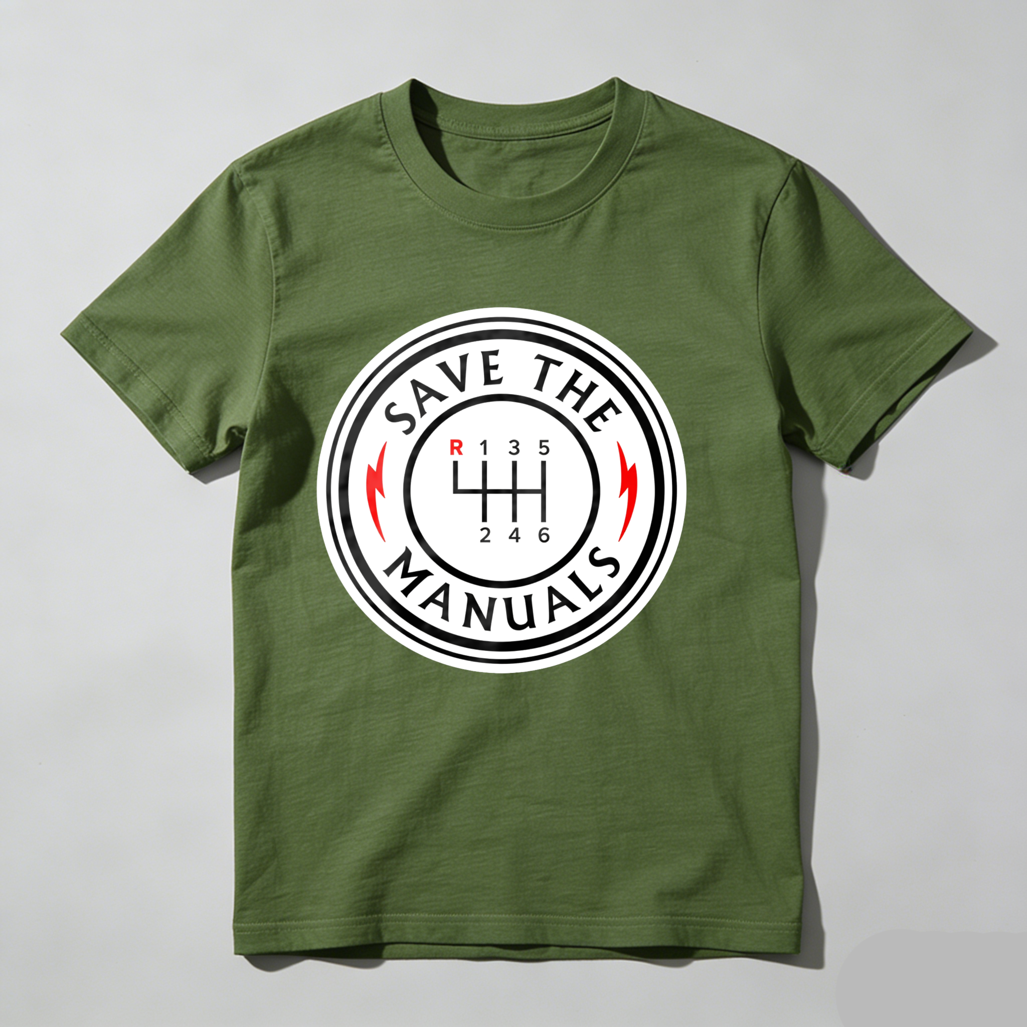 Dorawear™ Save The Manuals Gear Shift Design T Shirt