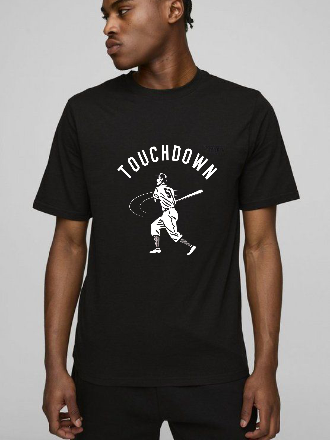 Dorawear™ Touchdown Baseball Player Swinging Bat  T Shirt
