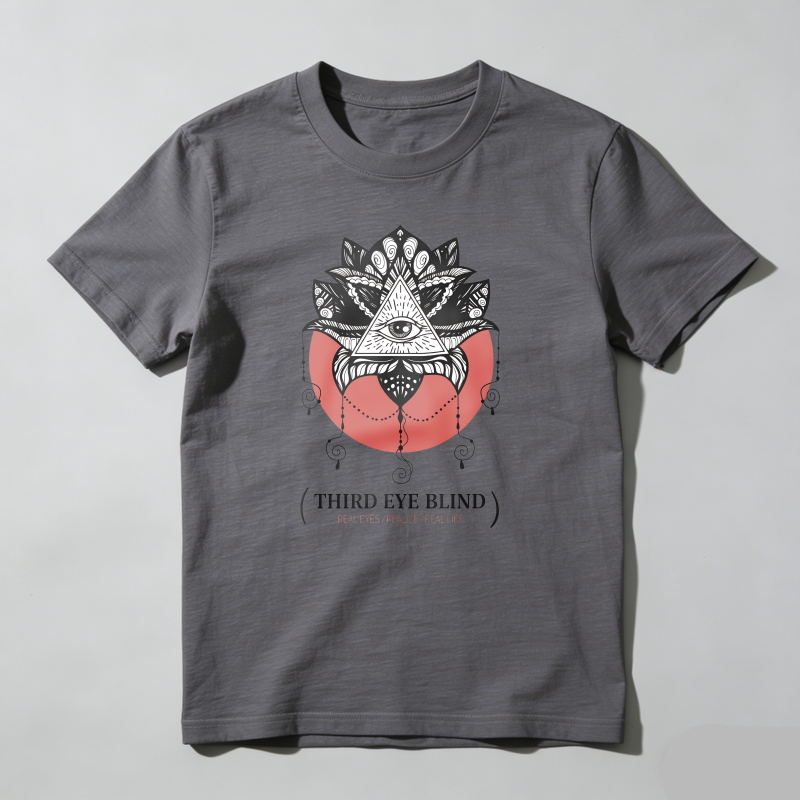 Dorawear™ Third Eye Symbol With Floral Elements And Text T Shirt