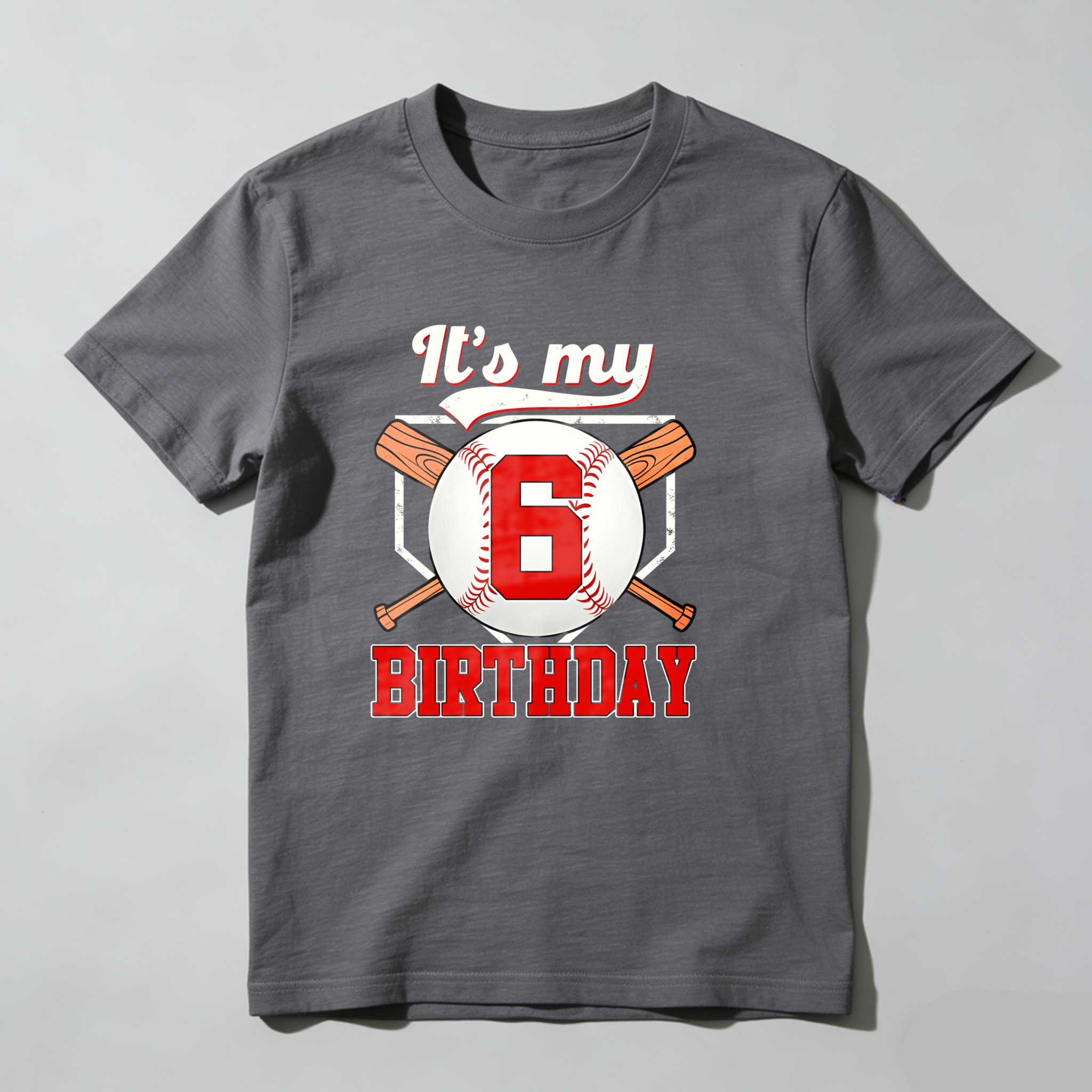 Dorawear™ It's My 6 Birthday Baseball Design T Shirt
