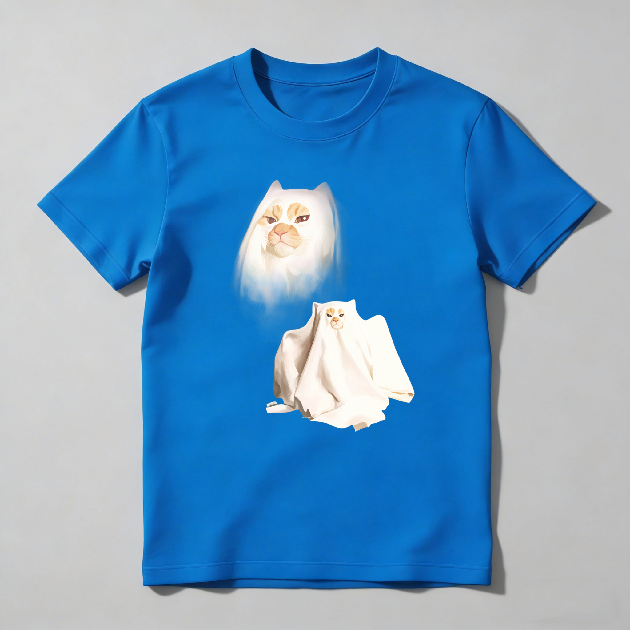 Dorawear™ Cat And Towel Art Print Design T Shirt