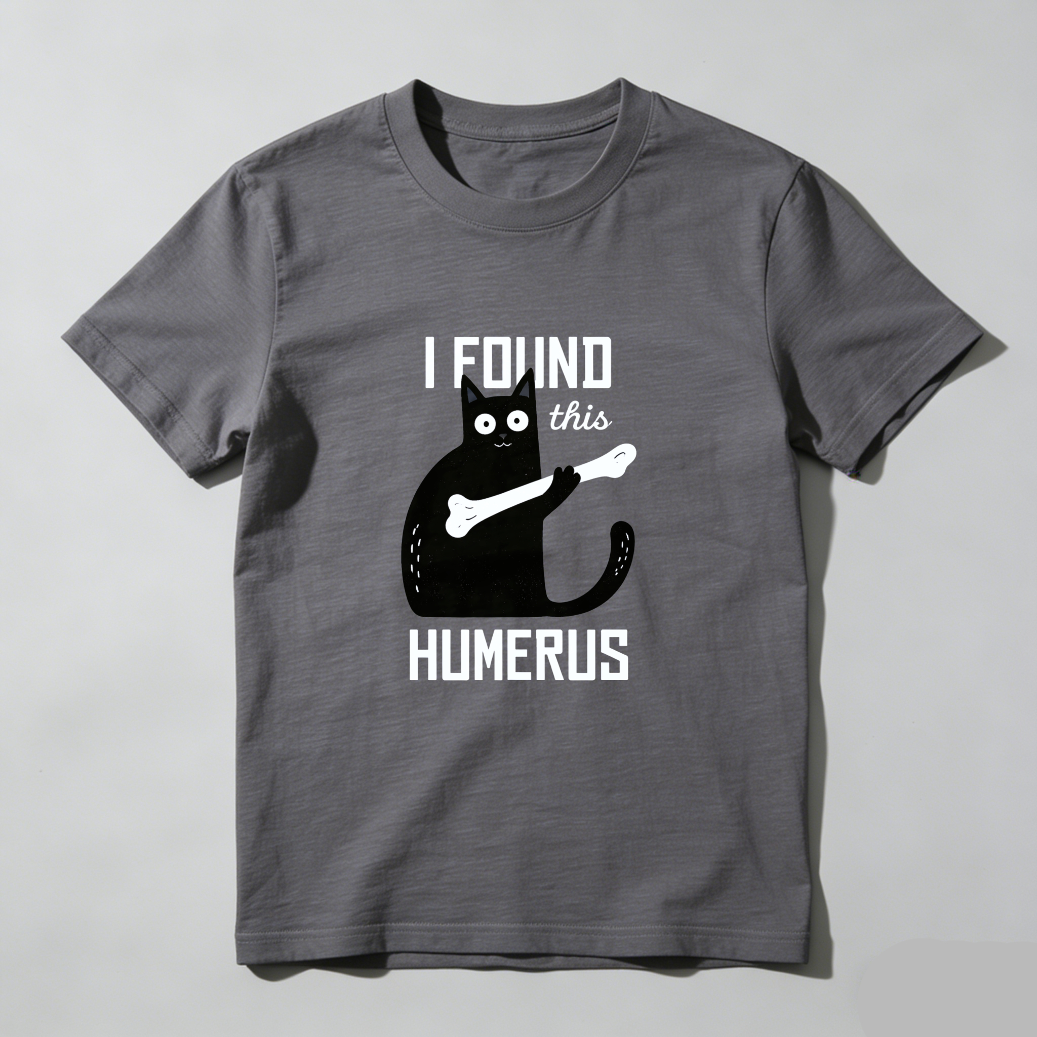 Dorawear™ I Found This Humerus Cat Bone Pure Cotton Short Sleeve T Shirt-Dorawear