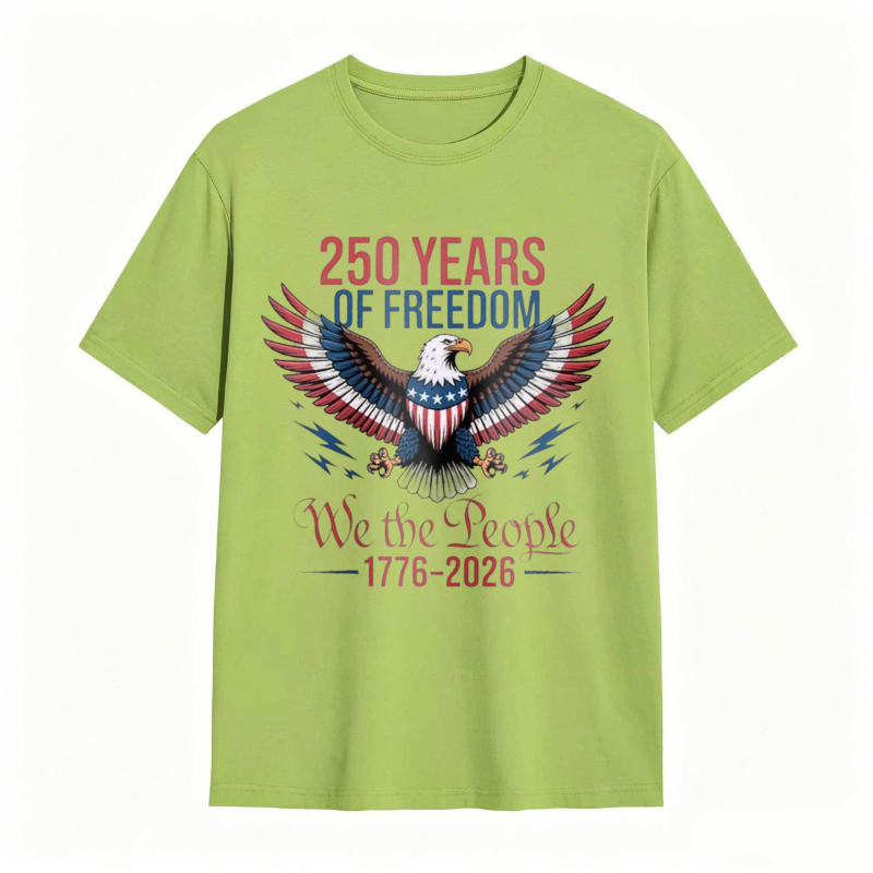 250 Years Of Freedom We The People 1776 2026 Eagle American Flag T-shirt