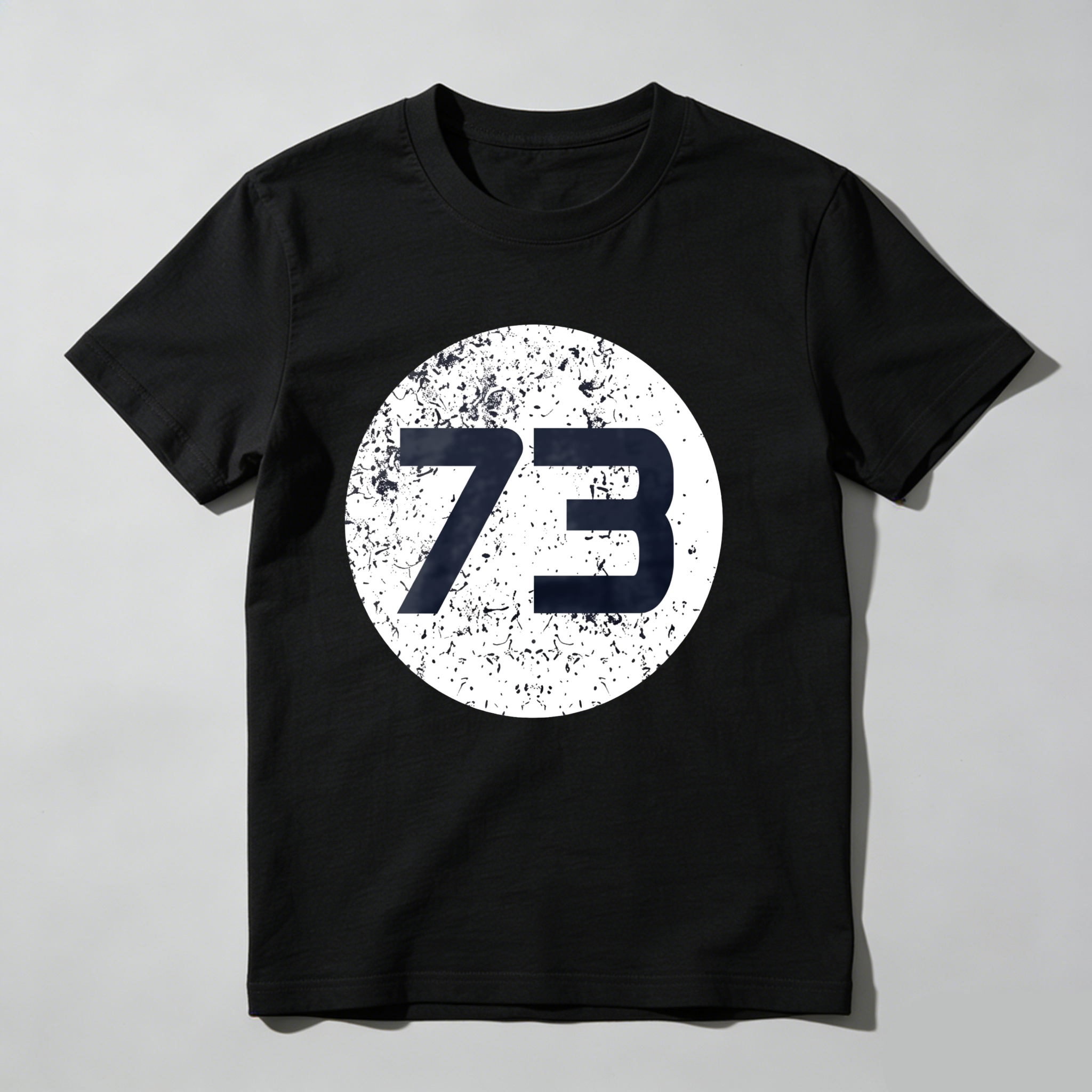 Dorawear™ White Circle With Black Number Seventy Three T Shirt