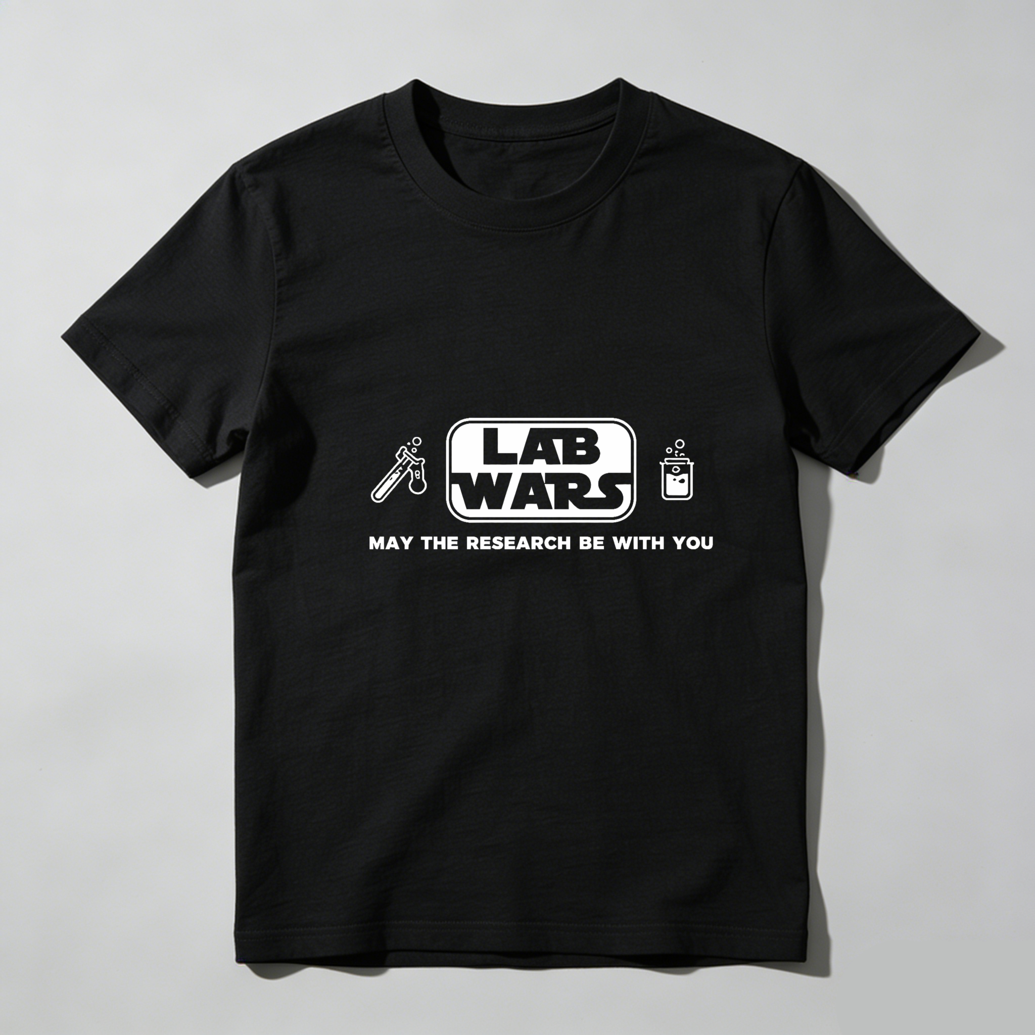 Dorawear™ Lab Wars May The Research Be With You Pure Cotton Short Sleeve T-Shirt-Dorawear