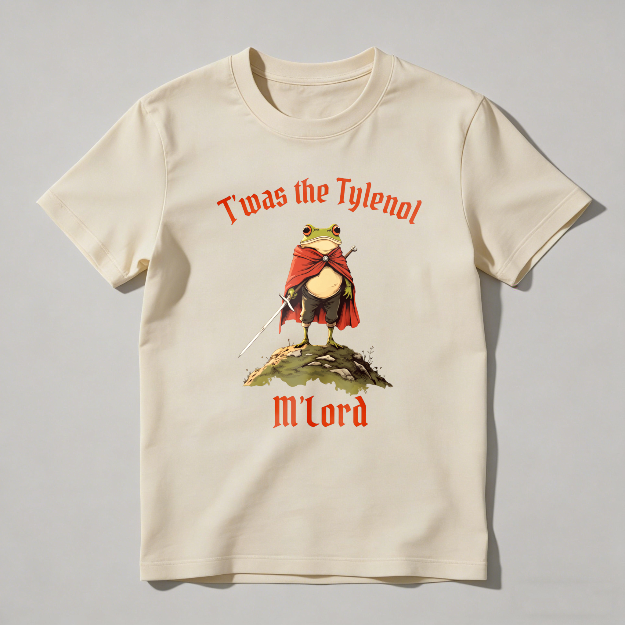 Dorawear™ Frog Knight With Sword And Cape T Shirt